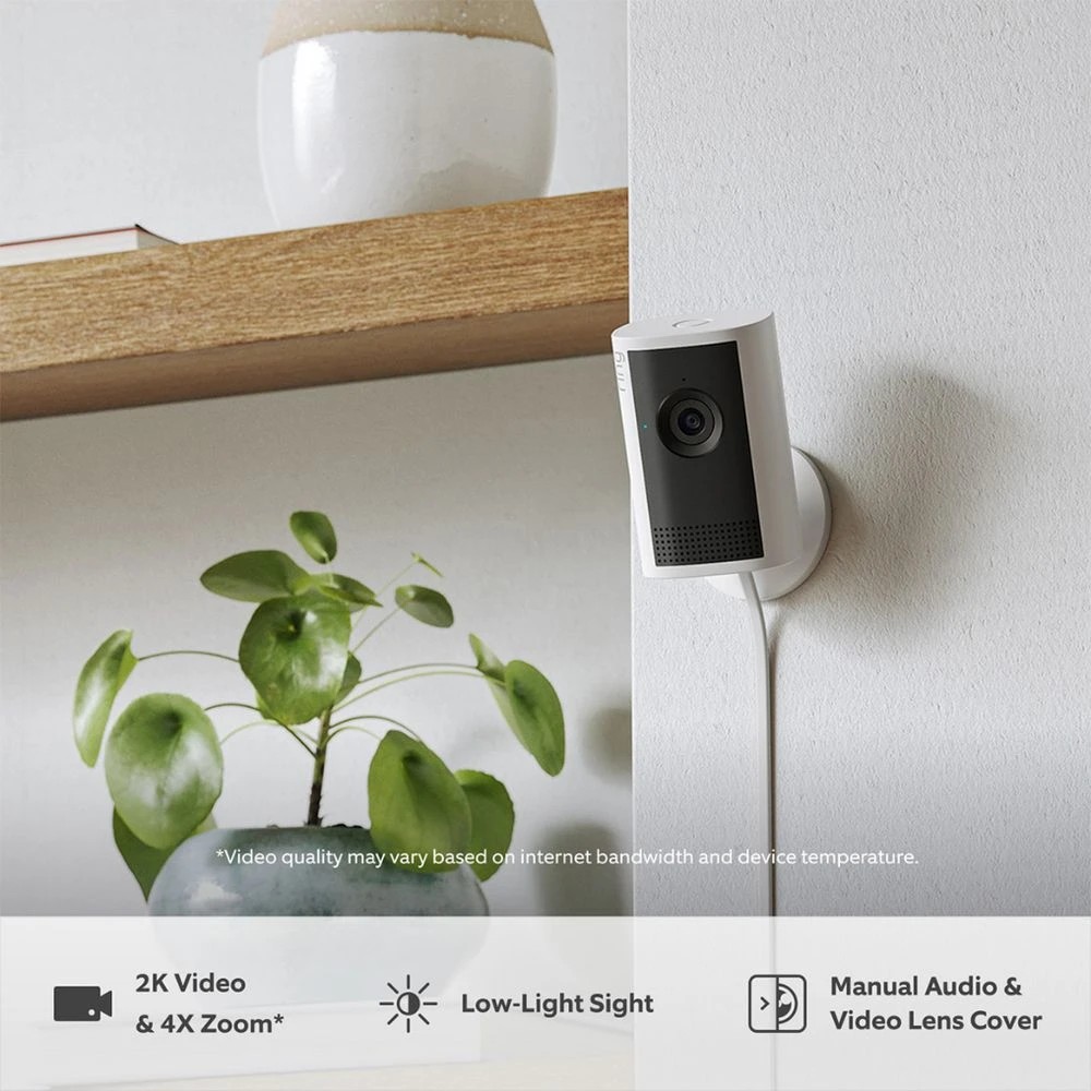 4 Ring Indoor Security Camera Plus Plugin White, 4 of 9