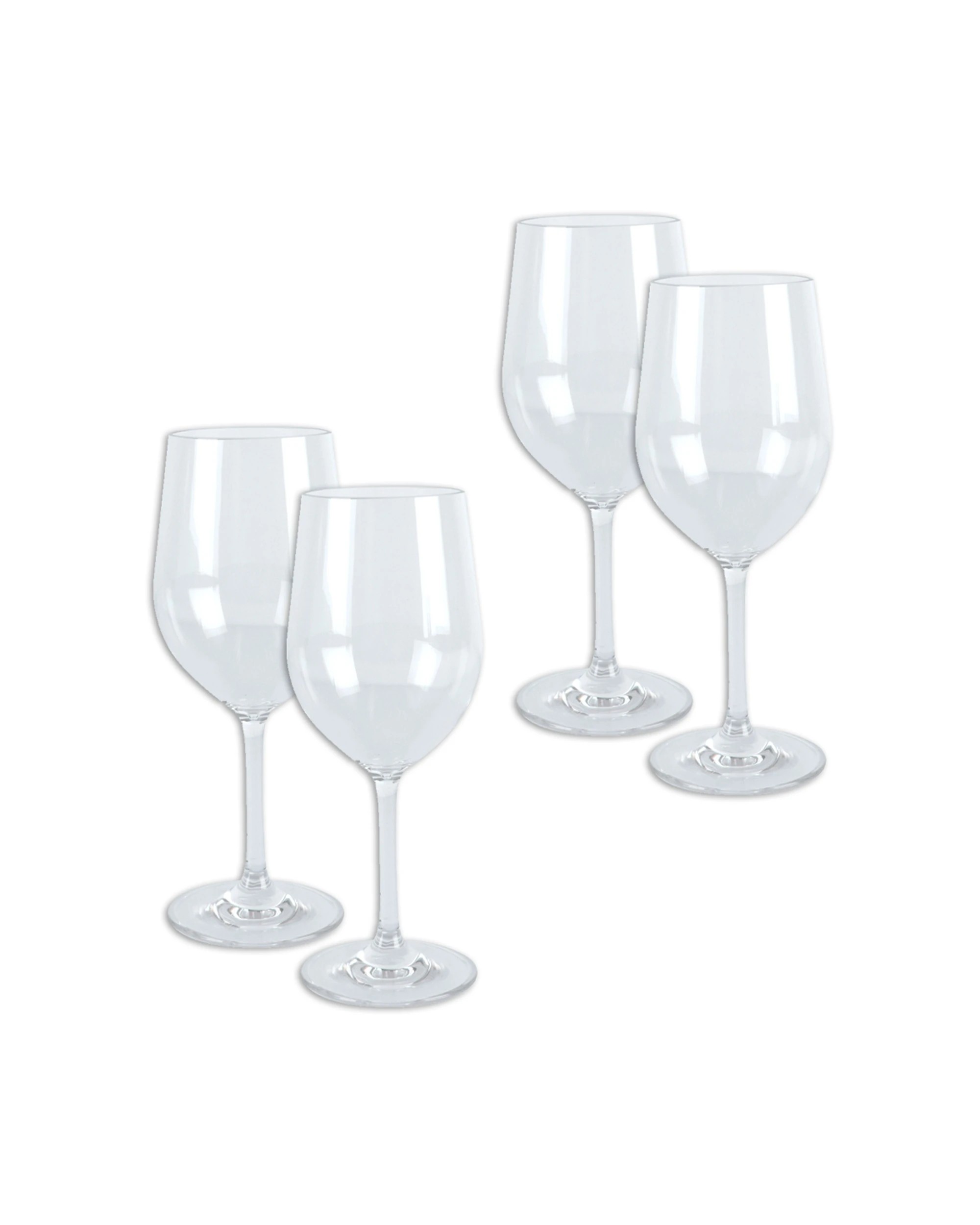 1 Wildtrak Wine Glass 4 Pack 355ml Tritan Plastic Shatterproof Dishwasher Safe - Plain, 1 of 2