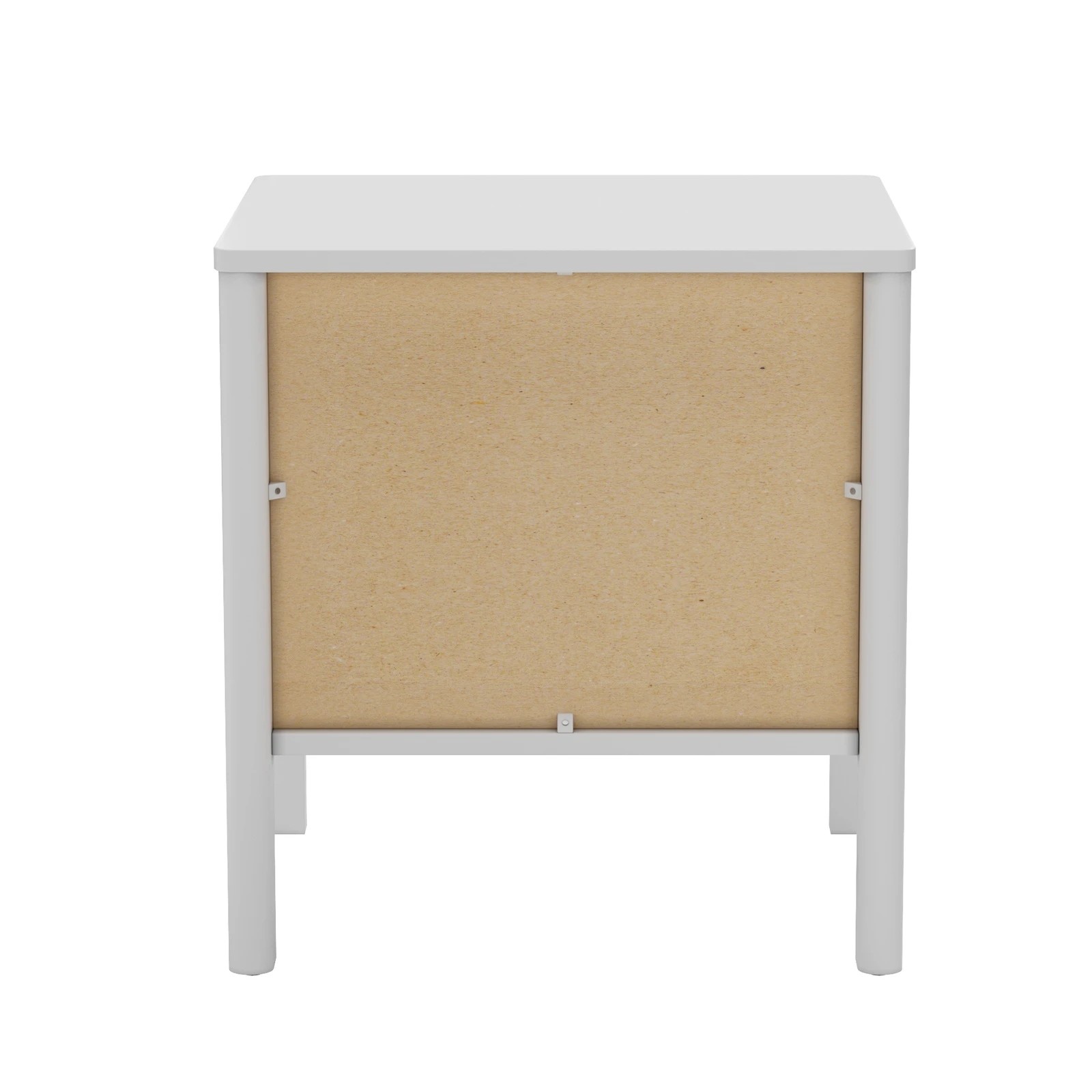 8 Oikiture 2x Bedside Table 2 Drawers Side Table Nightstand Handle-free - White, 8 of 9