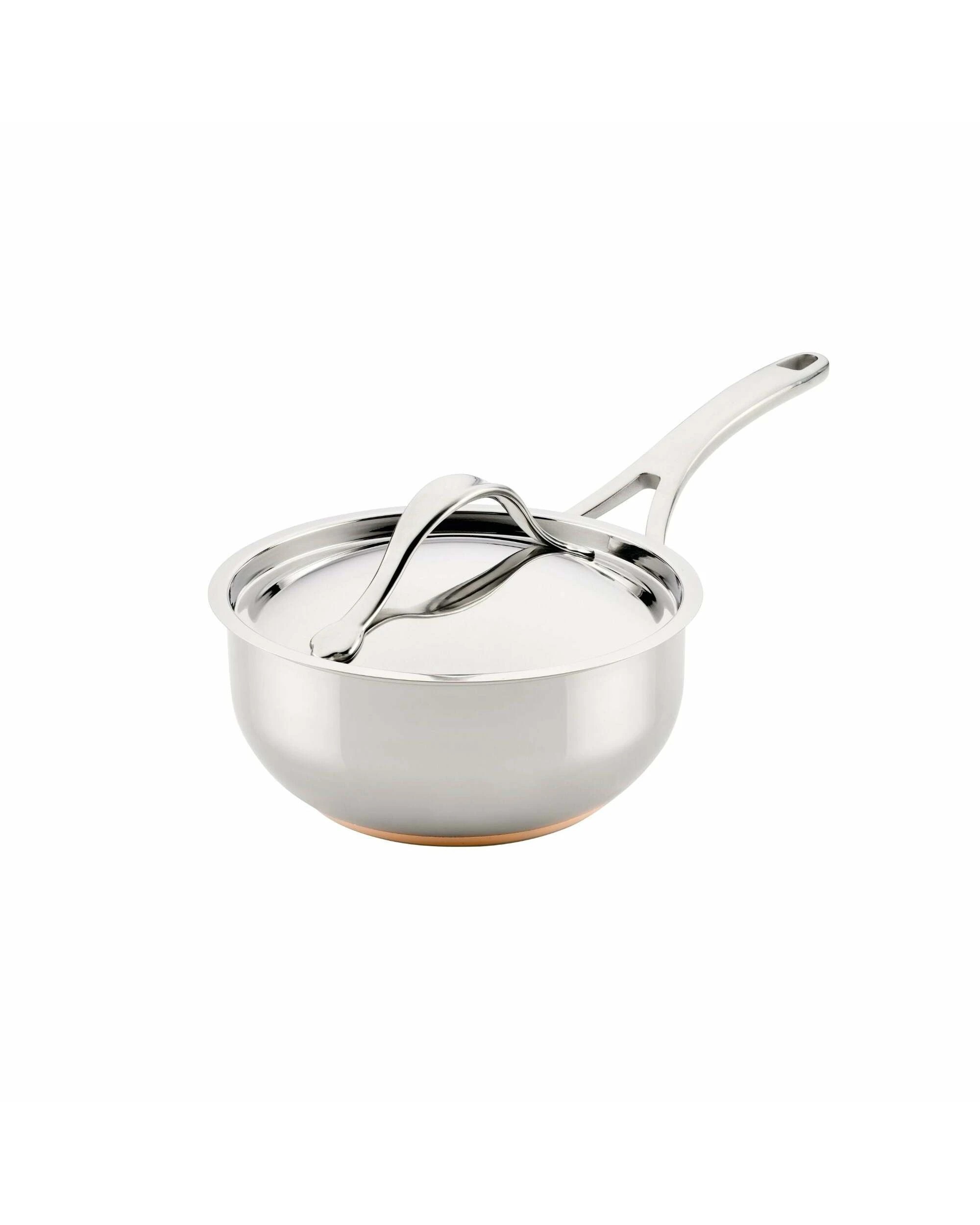 1 Anolon Nouvelle Copper Stainless Steel Induction Covered Saucier 20cm/2.4L - Silver, 1 of 1