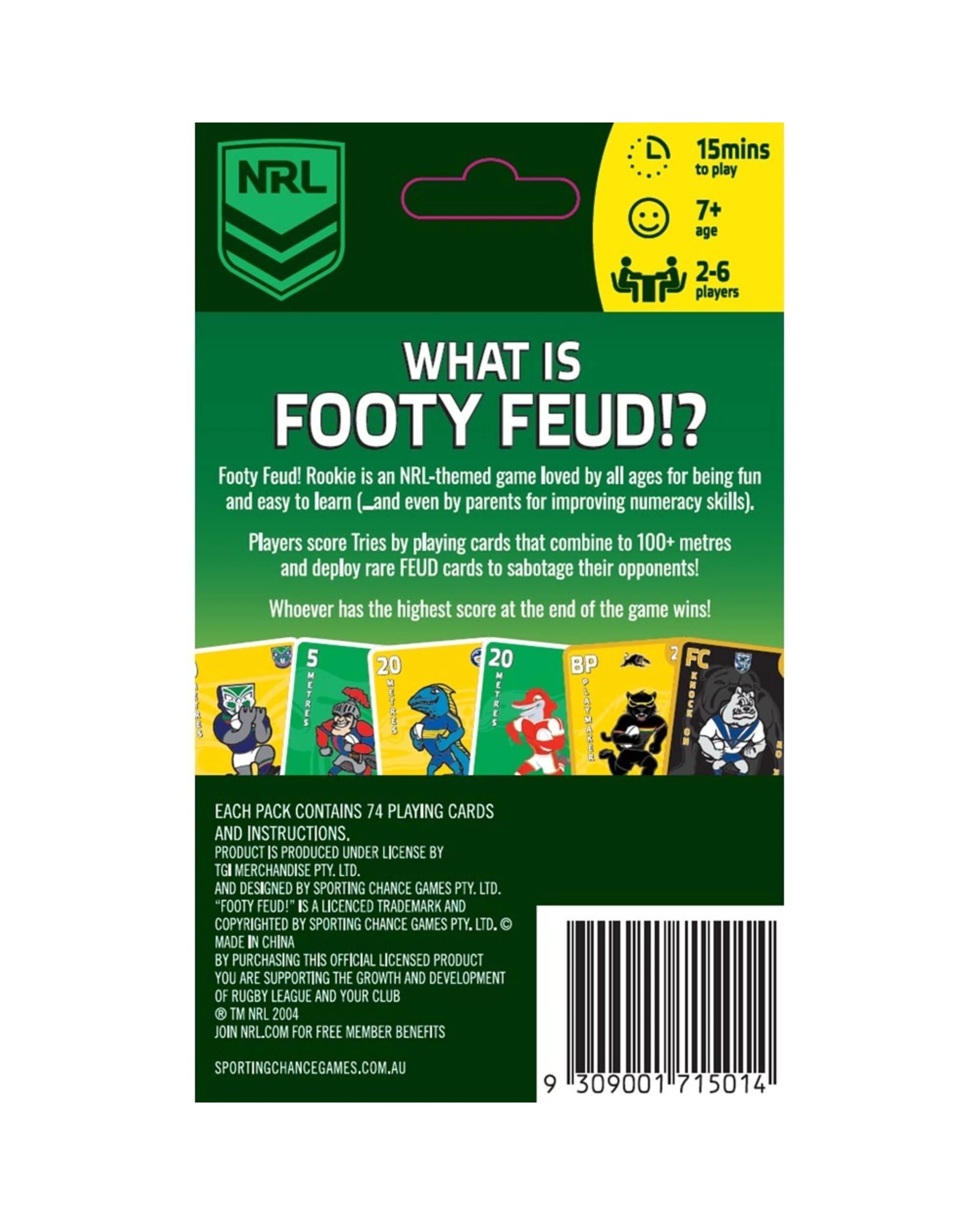 4 NRL Footy Feud Rookie Card Game, 4 of 4