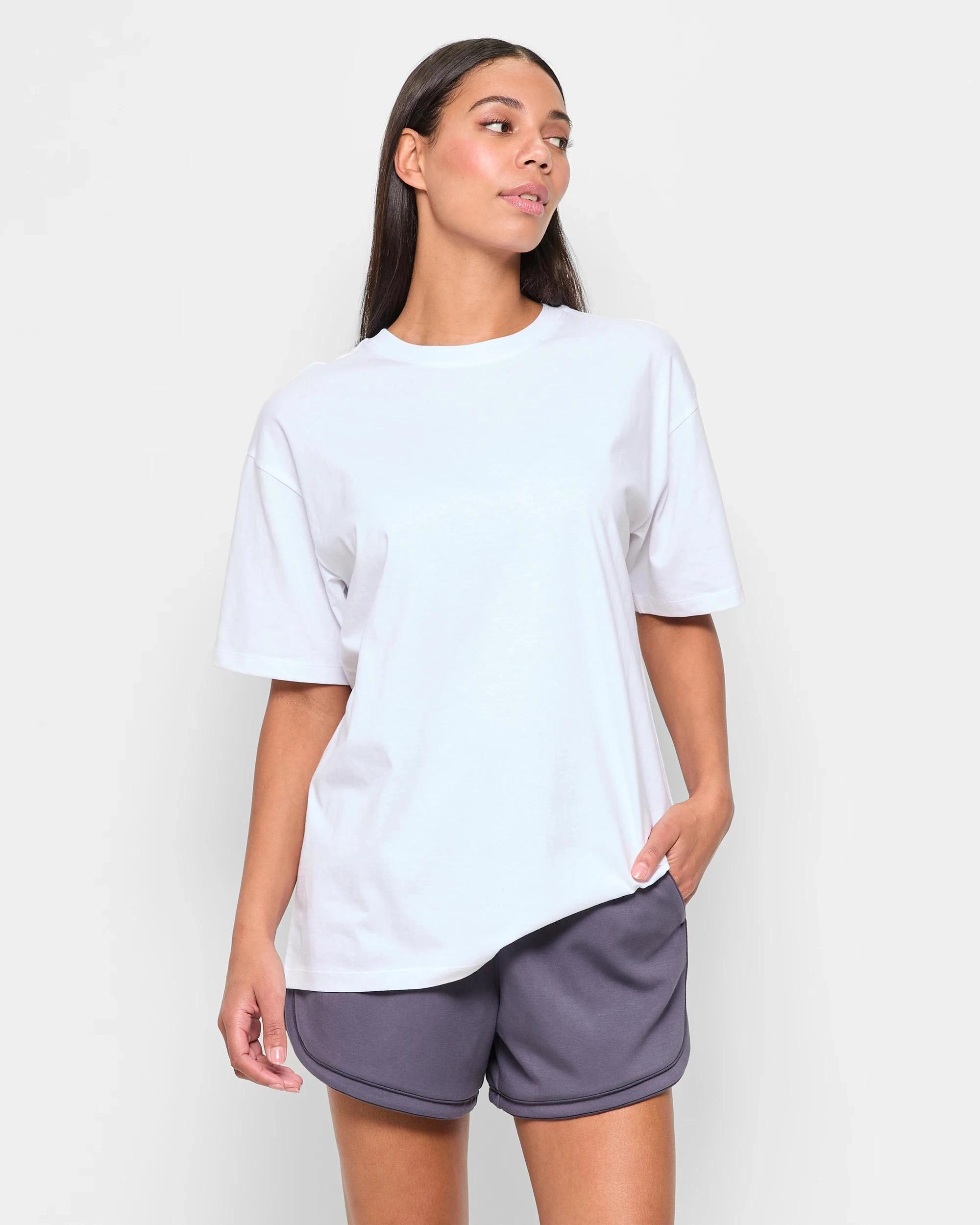 1 Target Active Australian Cotton Oversized Jersey T-Shirt WHITE, 1 of 5