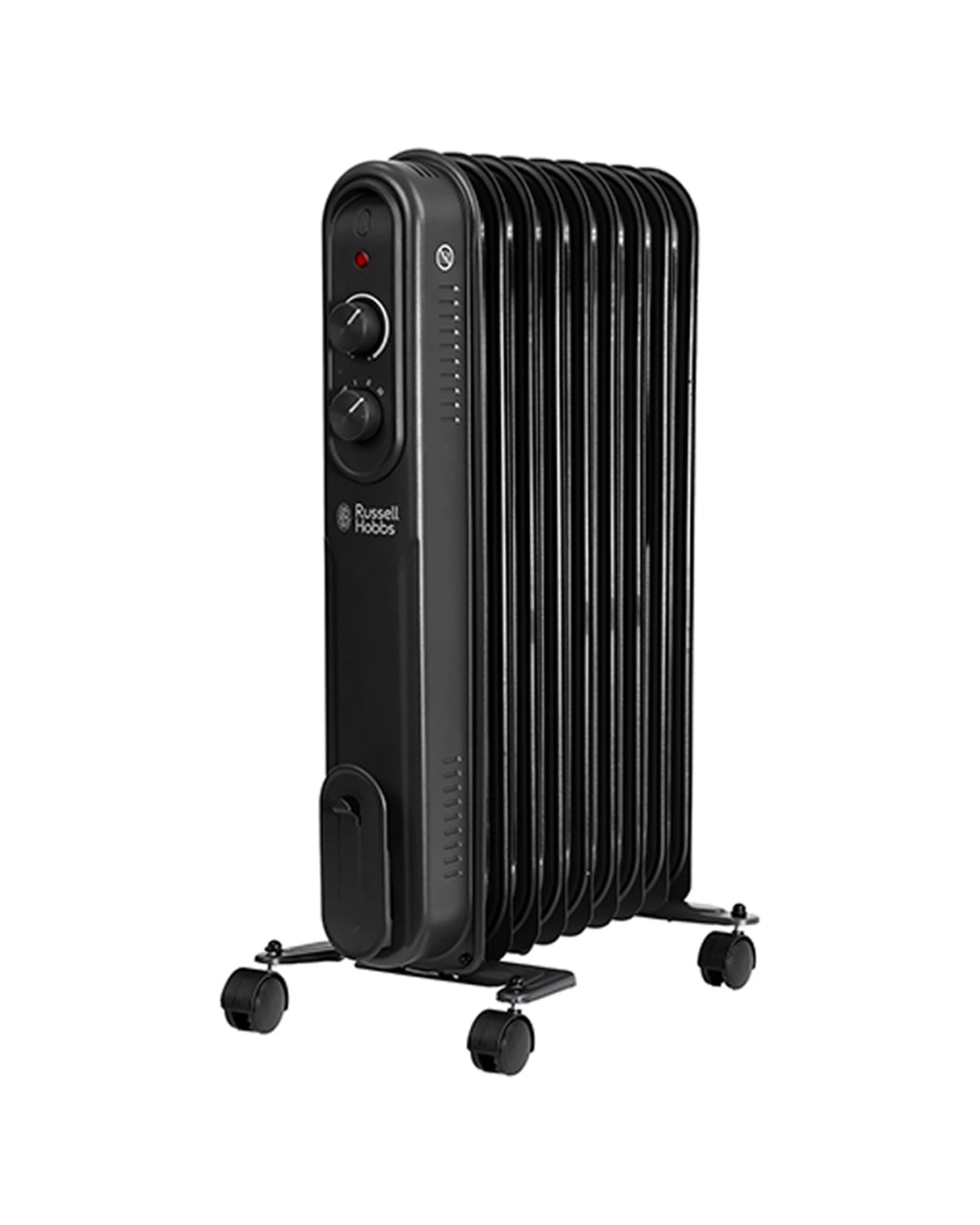 1 Russell Hobbs 9 Fin Oil Column Heater W 3 Heat Modes 800W-2000W - Black, 1 of 3