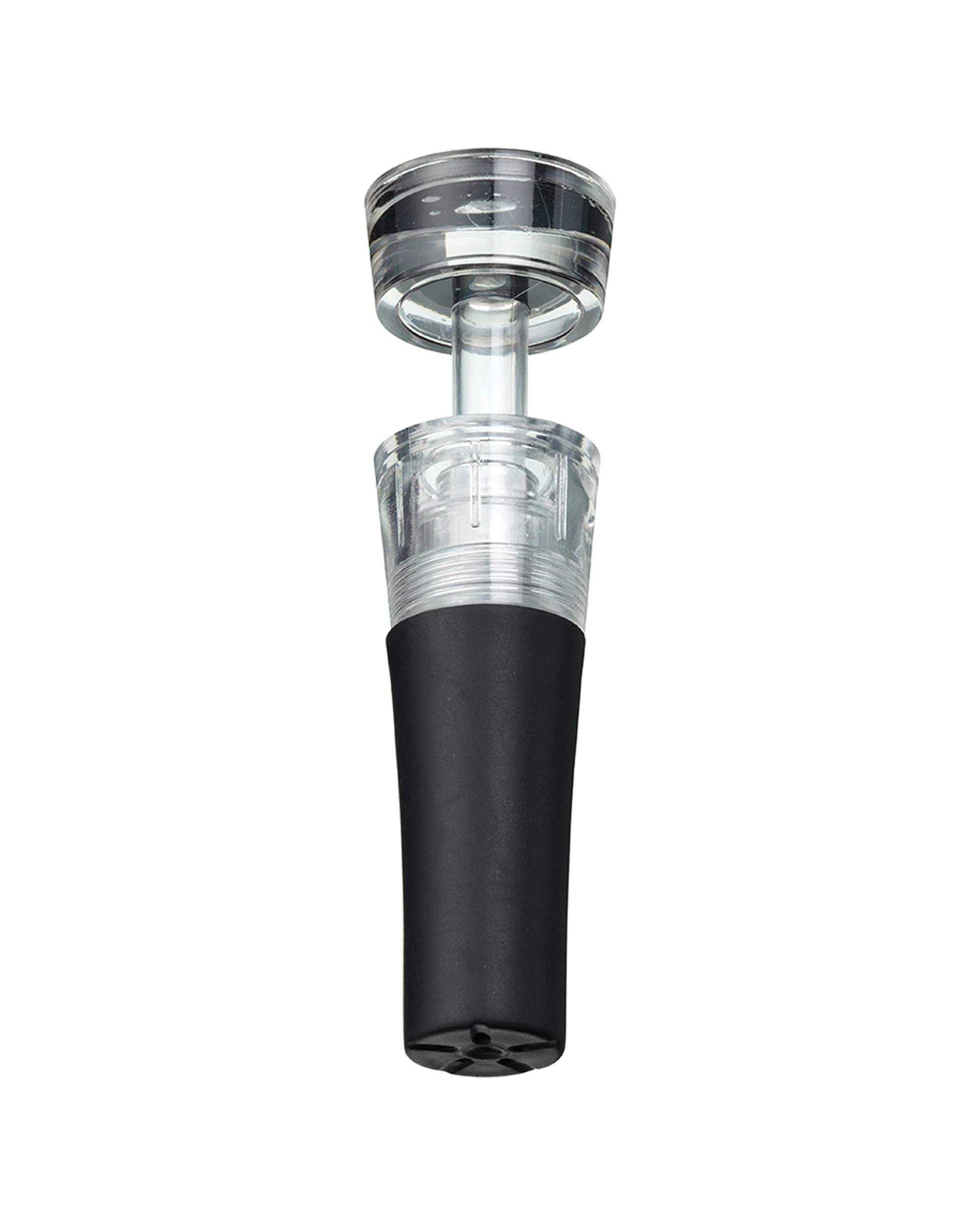 2 Barcraft 2pk Preserver Wine Bottle Stopper - Black, 2 of 2