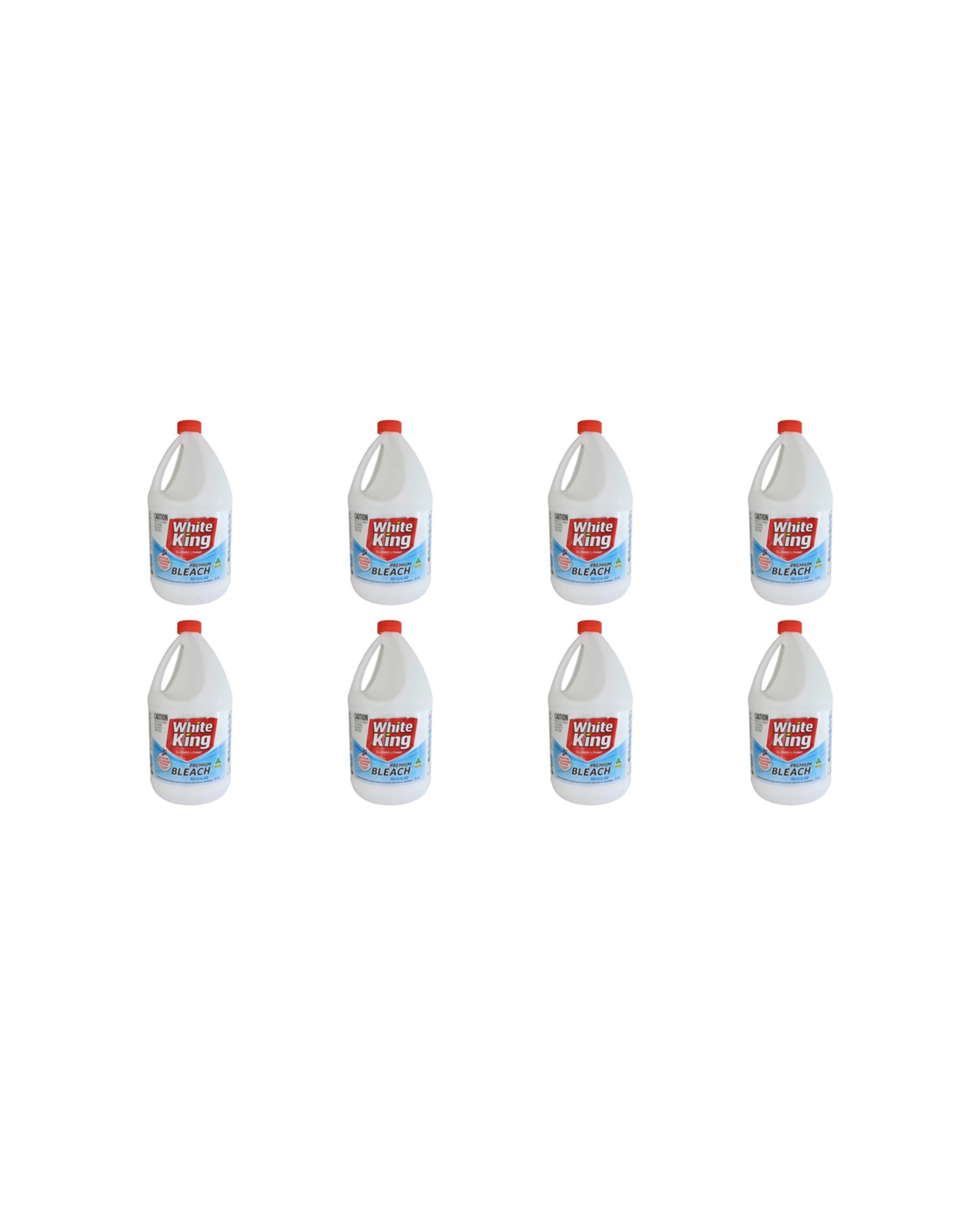 1 White King 8PK Premium Multi Purpose Liquid Bleach Cleaner 2.5L Regular - White, 1 of 4