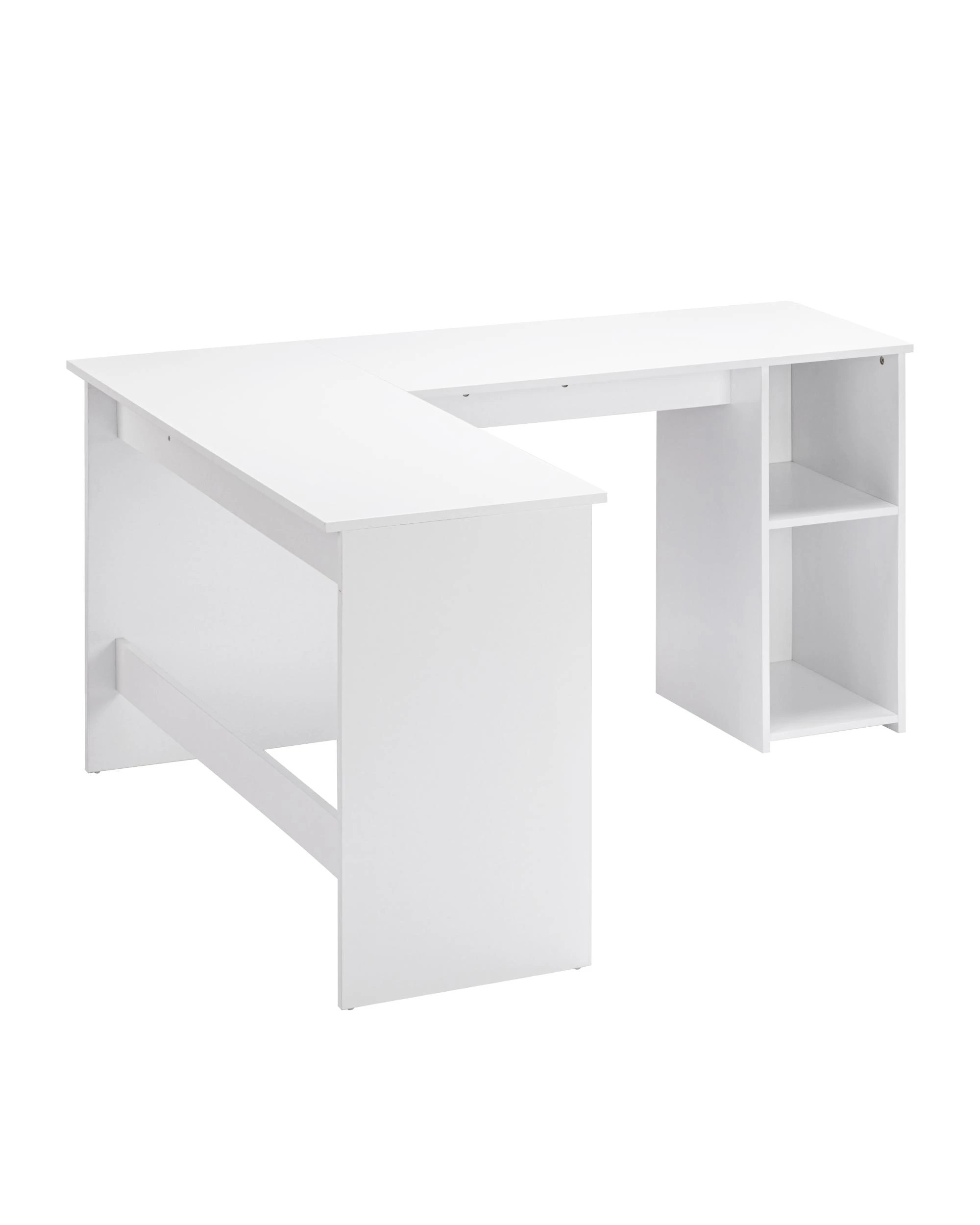 4 Kodu Garrett Study Corner Desk Home Office L-Shaped 145x120 - White, 4 of 8