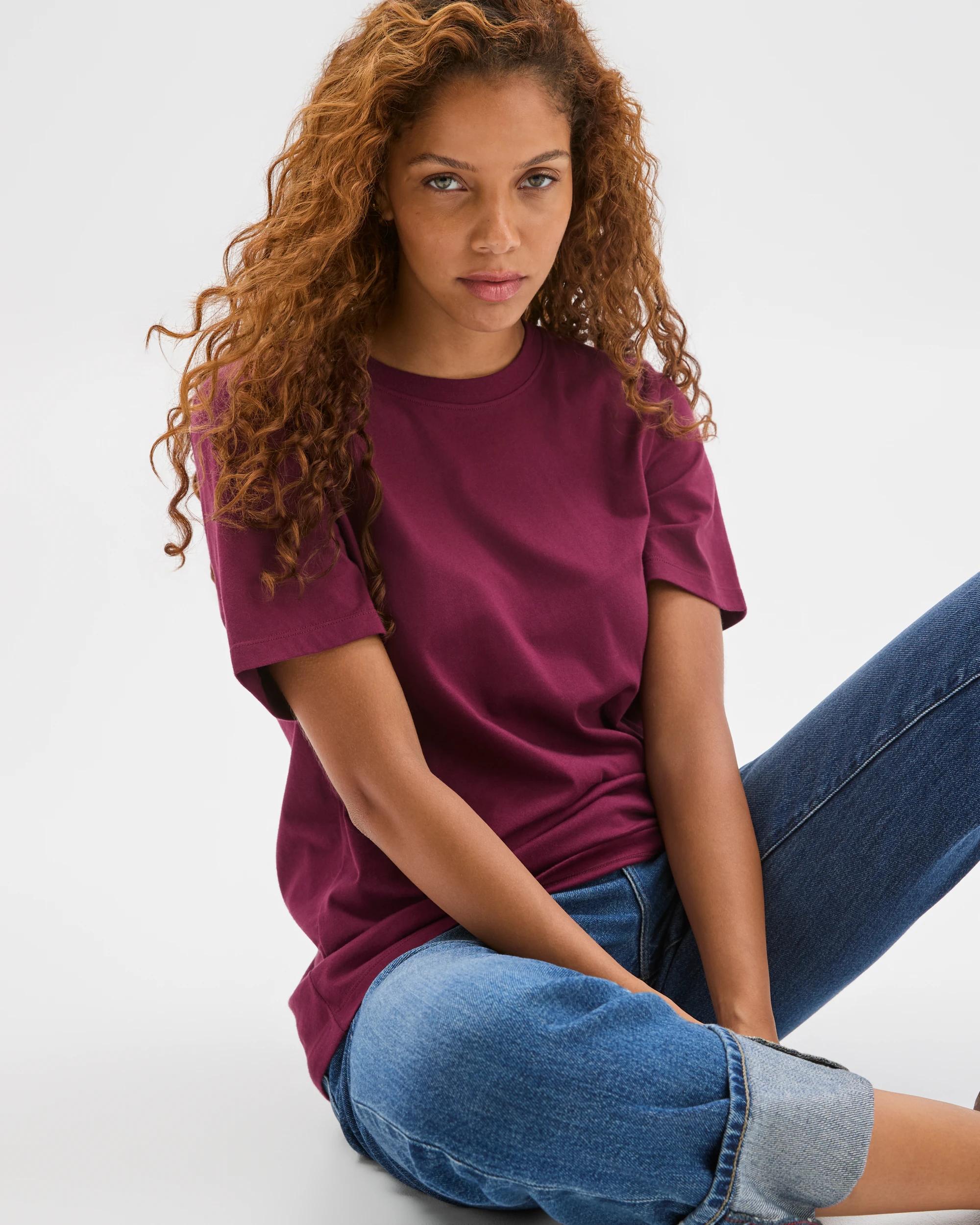 3 Target Woman Australian Cotton Classic T-Shirt BOYSENBERRY, 3 of 6