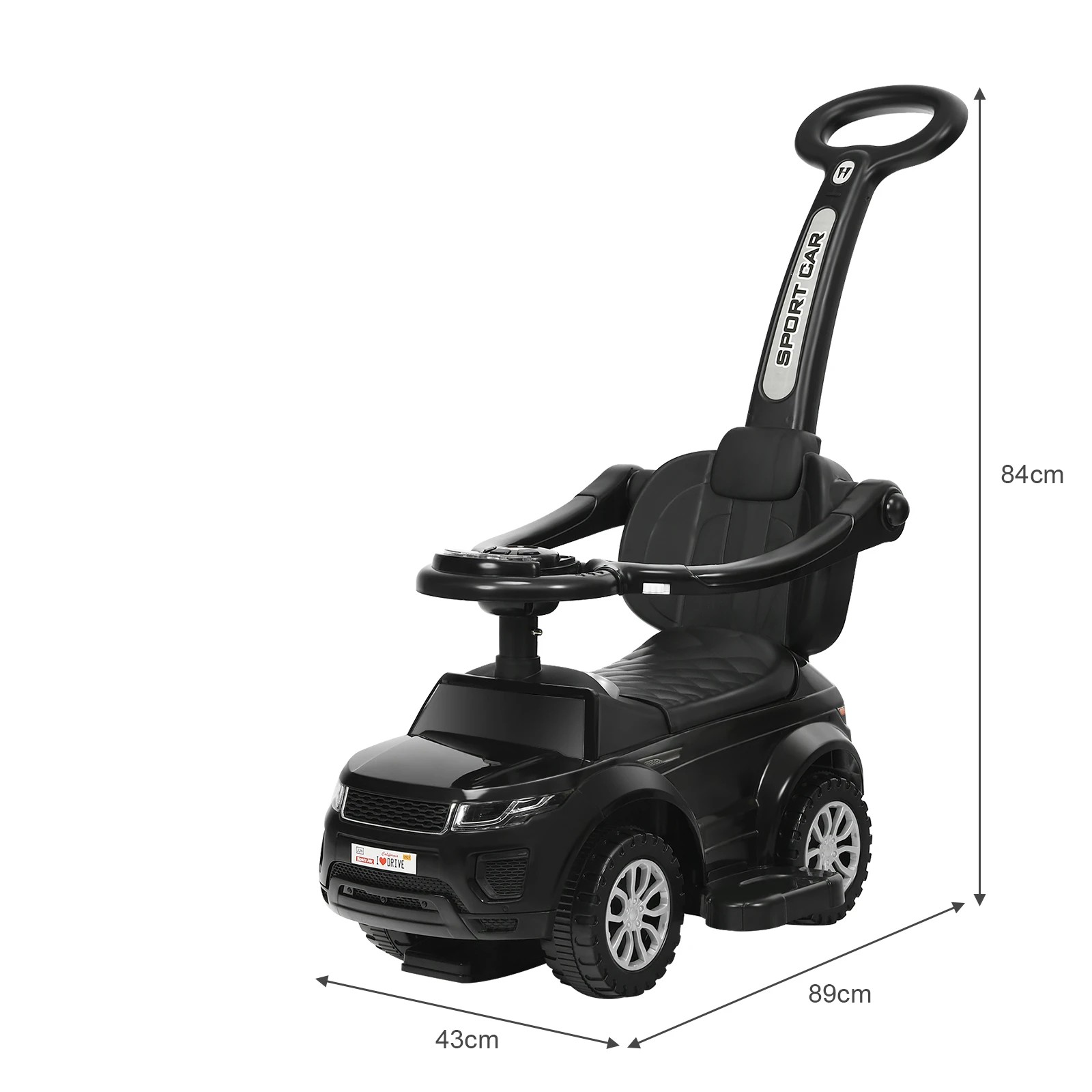 4 Costway Kids Ride On Push Car Sliding Car Toy - Black, 4 of 5