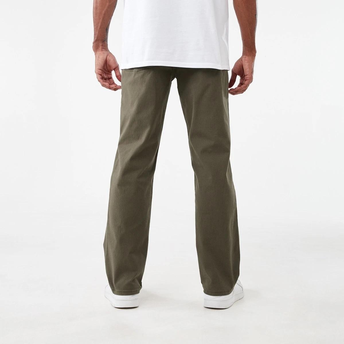 3 Straight Textured Jeans STONE GREEN, 3 of 5