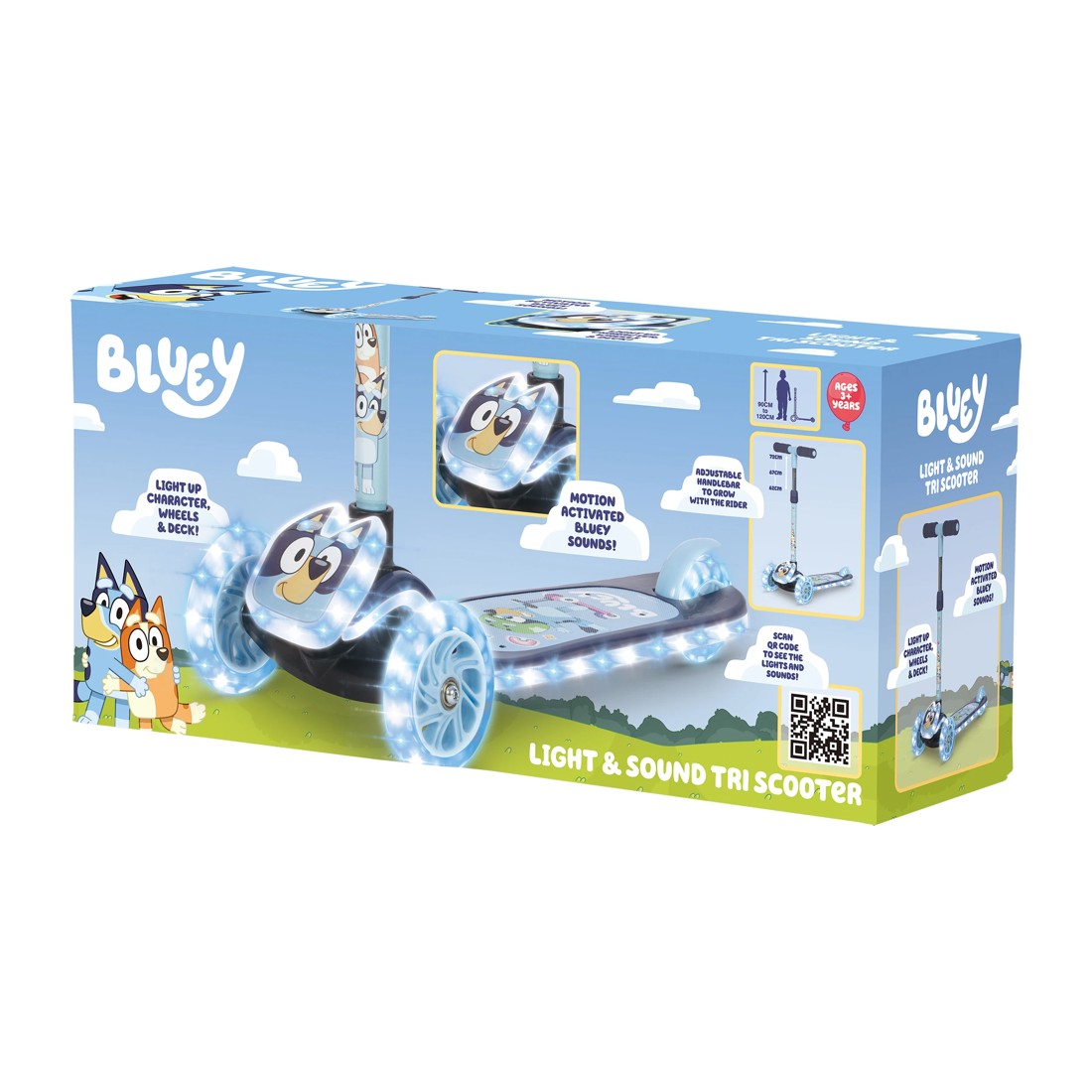 2 Bluey 3D Light and Sound Tri Scooter, 2 of 7