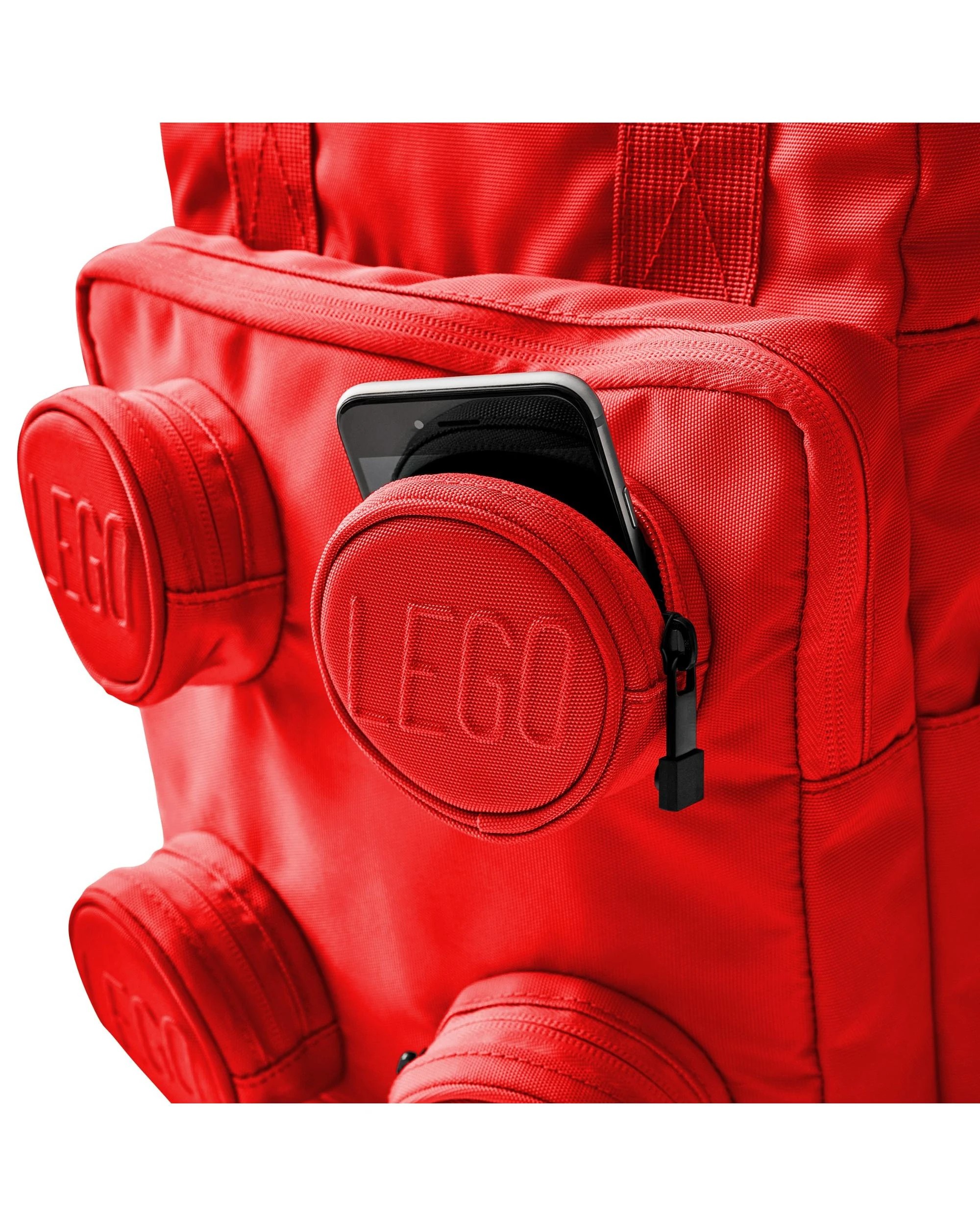 2 LEGO Brick 2x2 Bright Red Backpack, 2 of 7