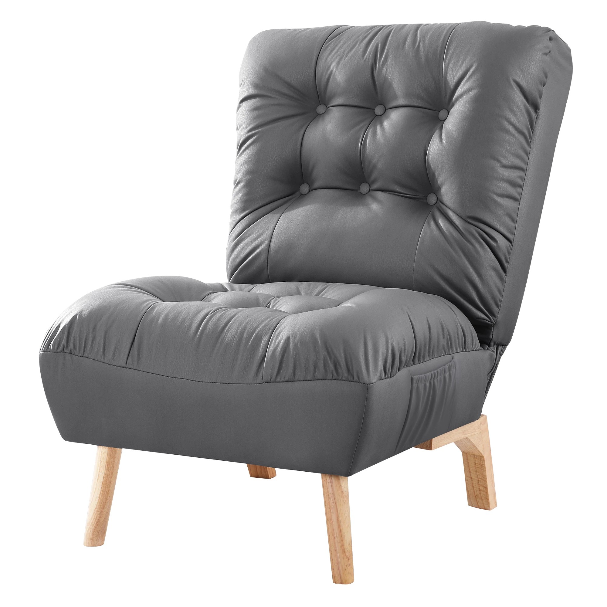 1 Levede Recliner Chair - Dark Grey, 1 of 2
