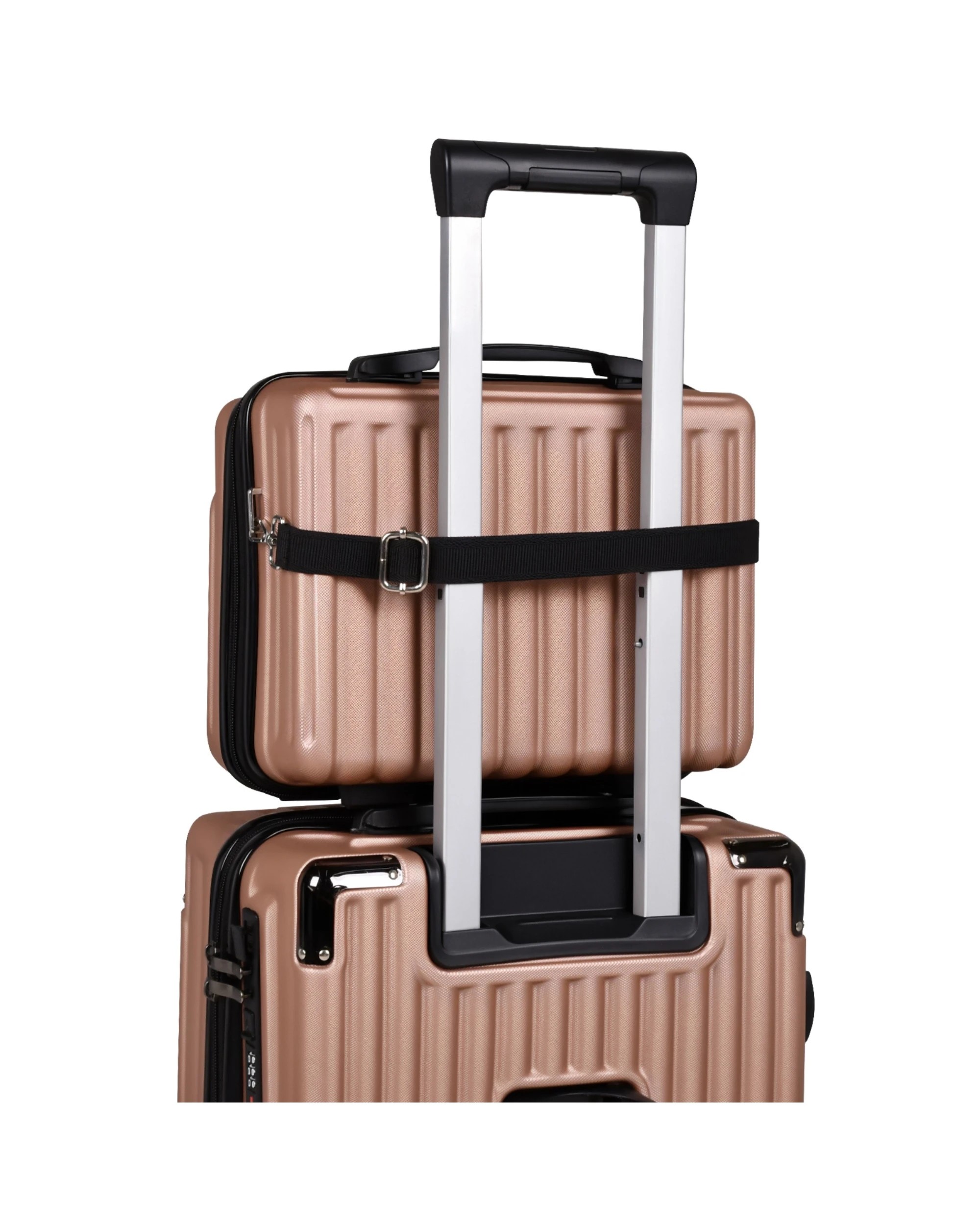 2 Advwin 2 Pcs Luggage Sets with Cup Holder - Pink, 2 of 8