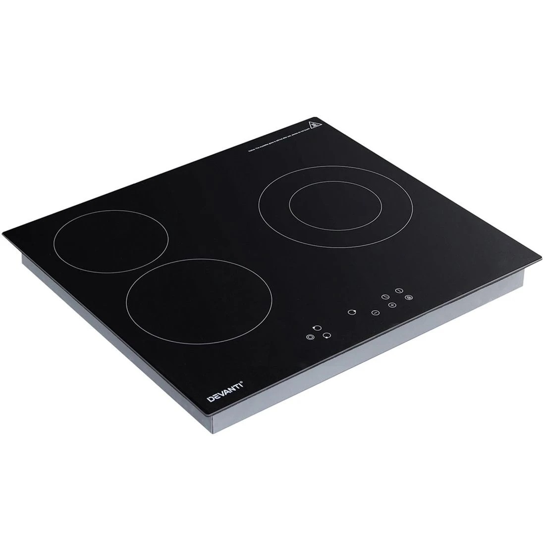 4 Devanti Electric Ceramic Cooktop 60cm Kitchen Cooker 4 Burner Hob Touch Control 5200W - Black, 4 of 7