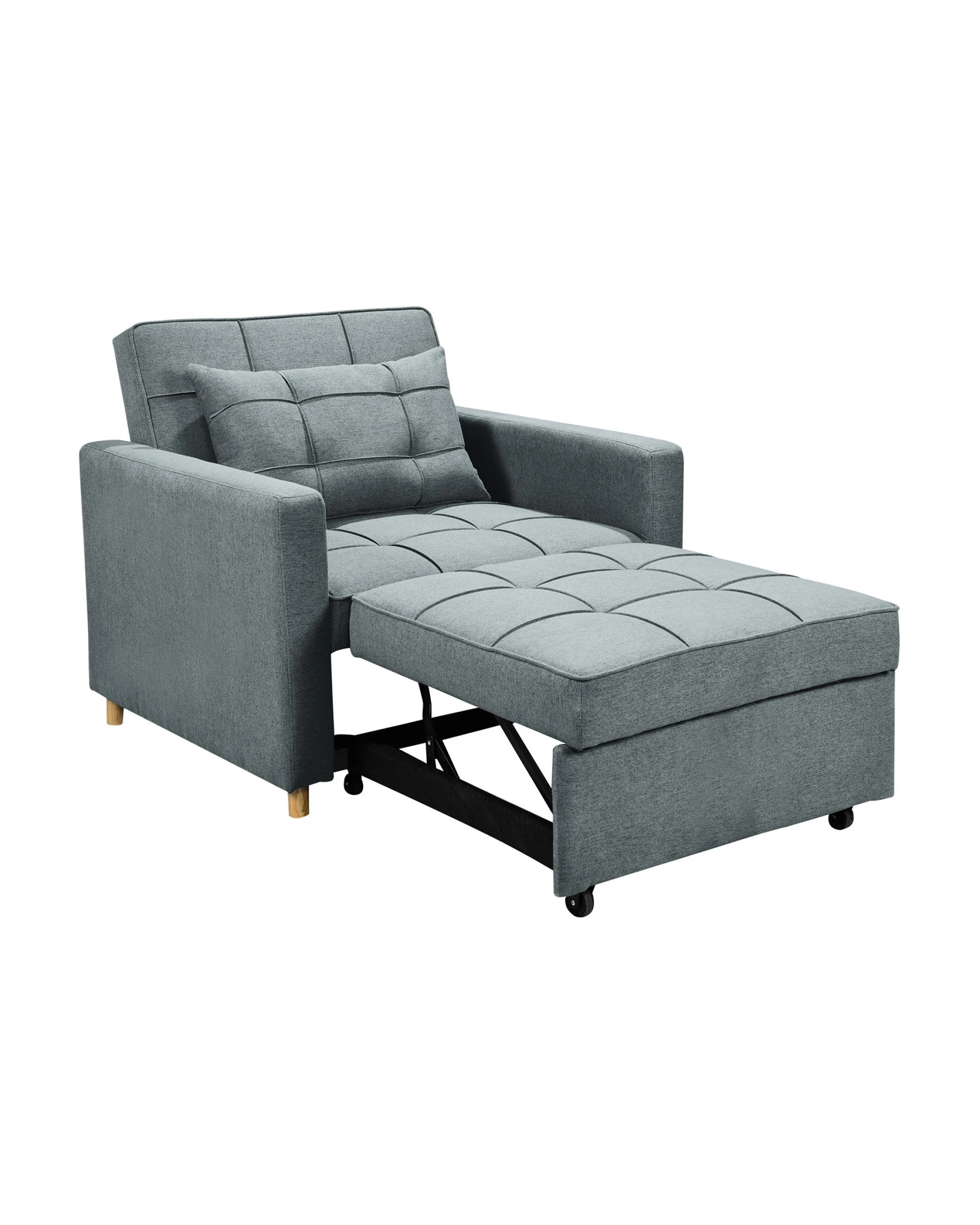 5 Suri 3-in-1 Convertible Sofa Chair Bed by Sarantino - Airforce Blue, 5 of 10