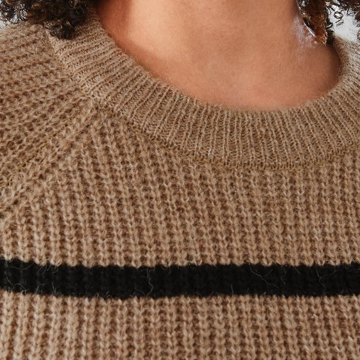 5 Loose Knit Jumper Sand Str, 5 of 6