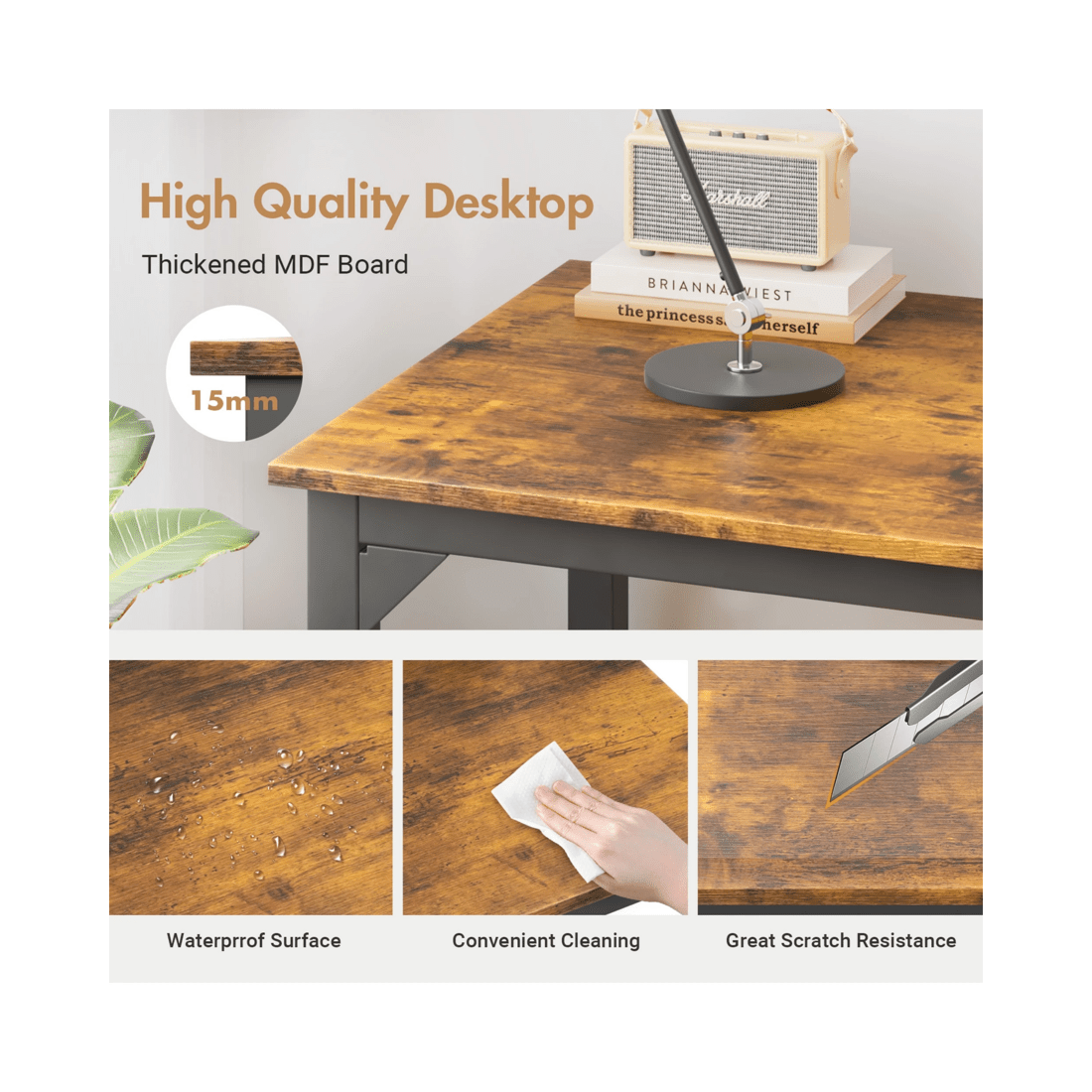 3 Advwin Computer Desk Home Office Table Study Laptop Desks 120cm, 3 of 9