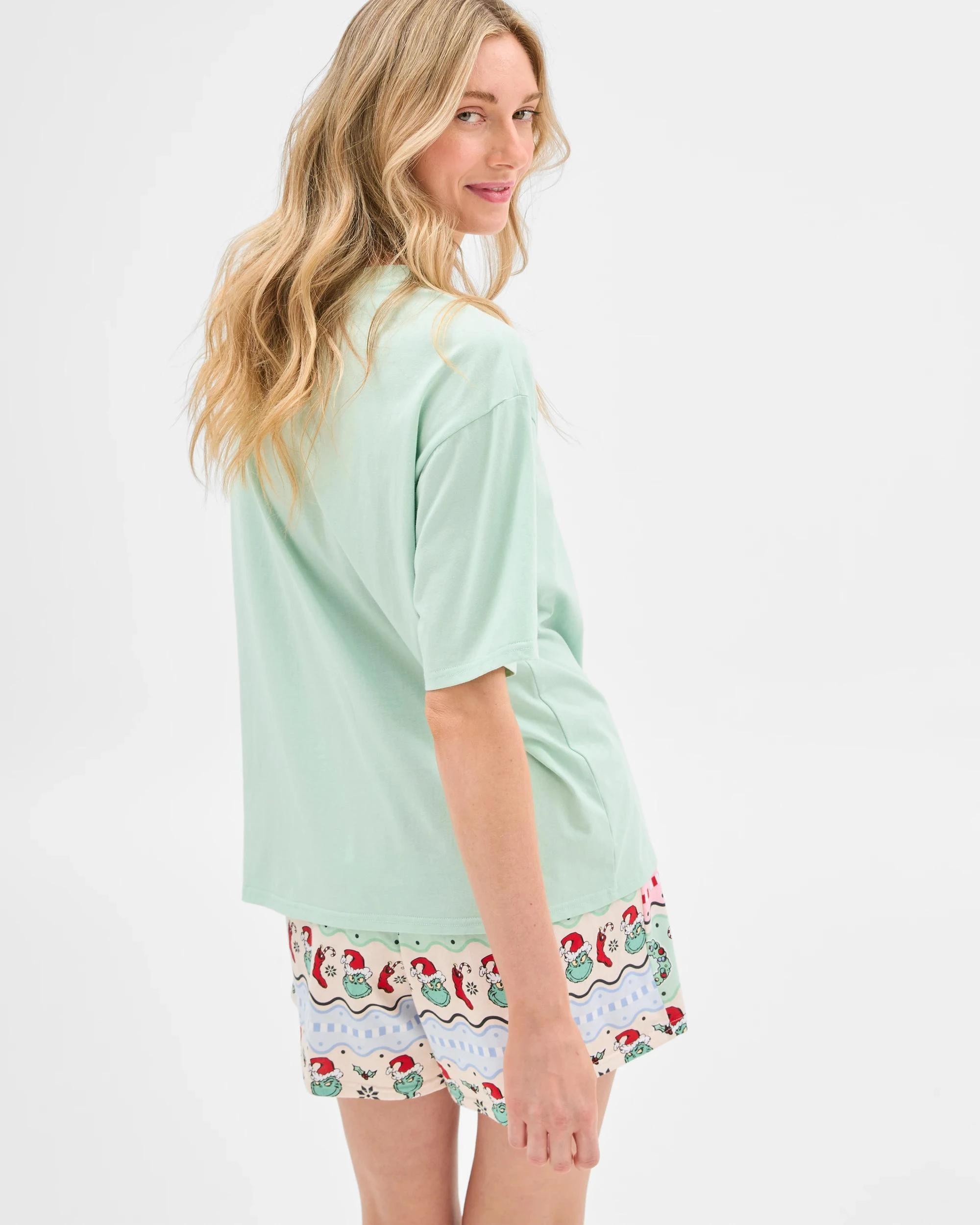 4 Family Matching Christmas the Grinch Womens Cotton Pyjama Set 08 GRINCH, 4 of 8