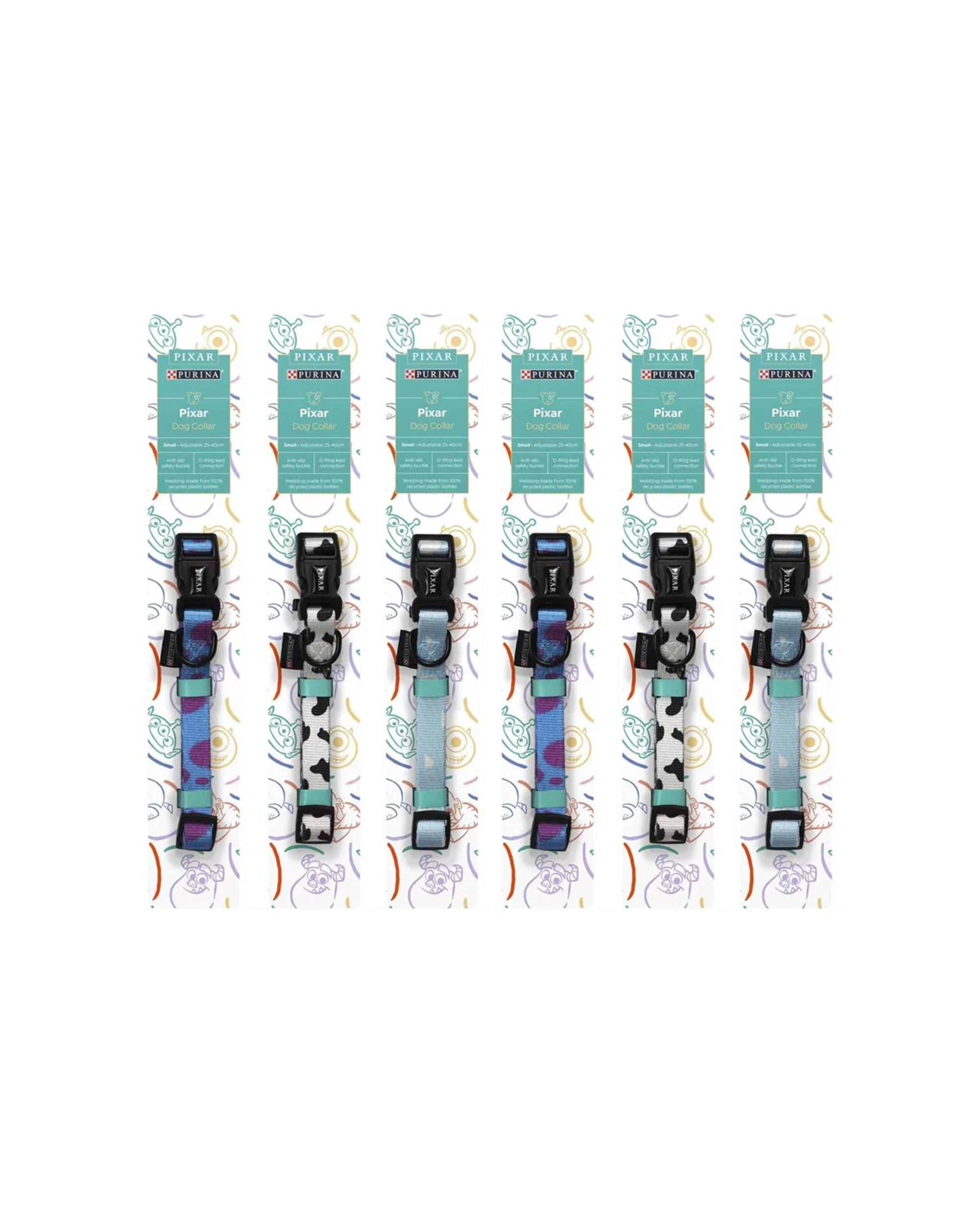 1 Purina 6PK Total Care Pixar Dog Collar Small Neck Strap - Multi, 1 of 4
