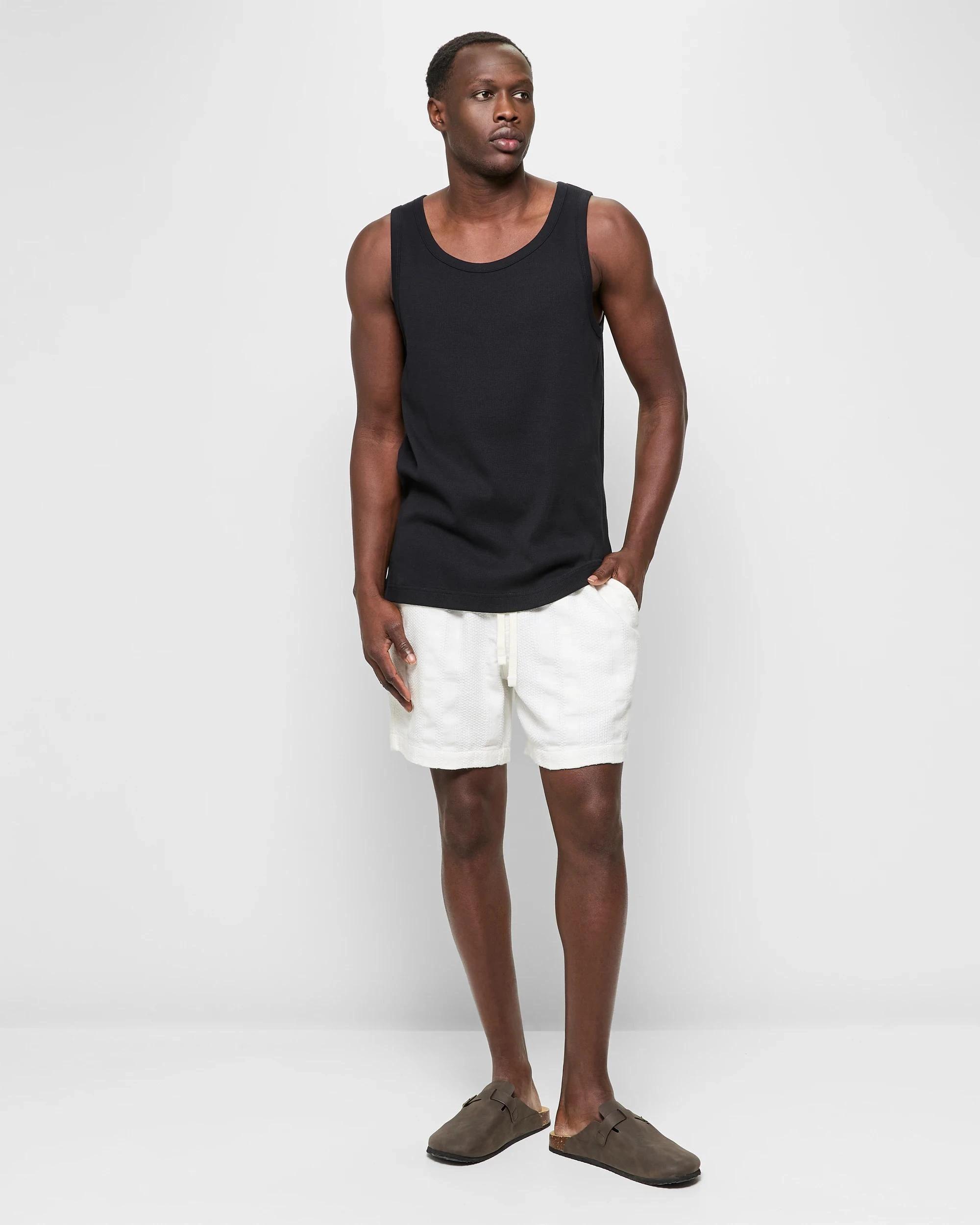 2 Australian Cotton Textured Knit Shorts - Commons OFF WHITE, 2 of 5