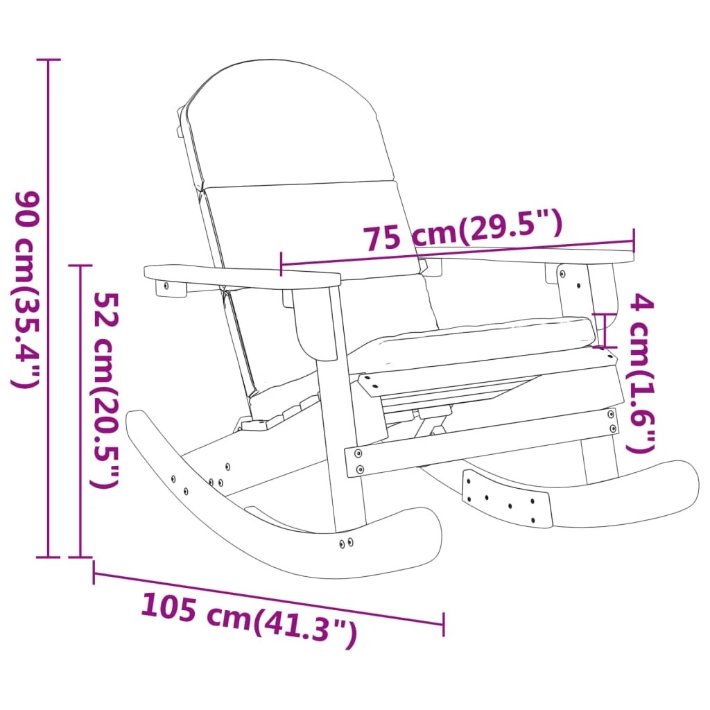 7 vidaXL rocking chair Durable - Brown, 7 of 7