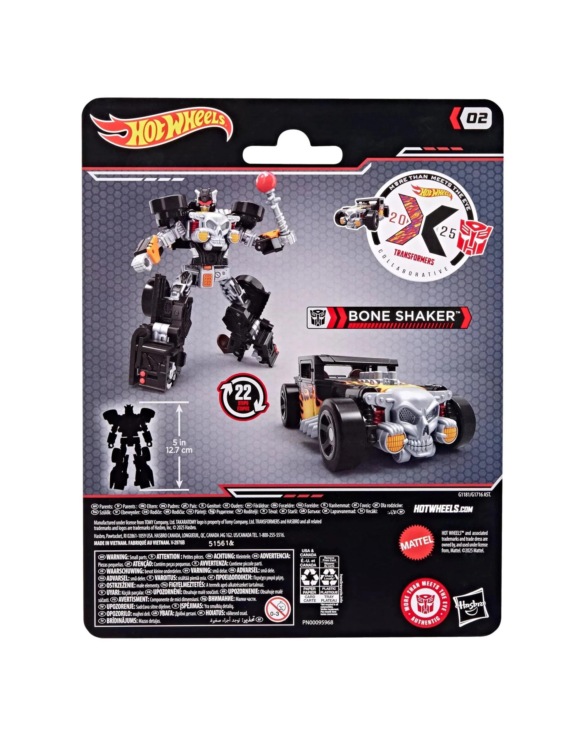 5 Transformers Collaborative Hot Wheels x Transformers Bone Shaker Action Figure, 5 of 10