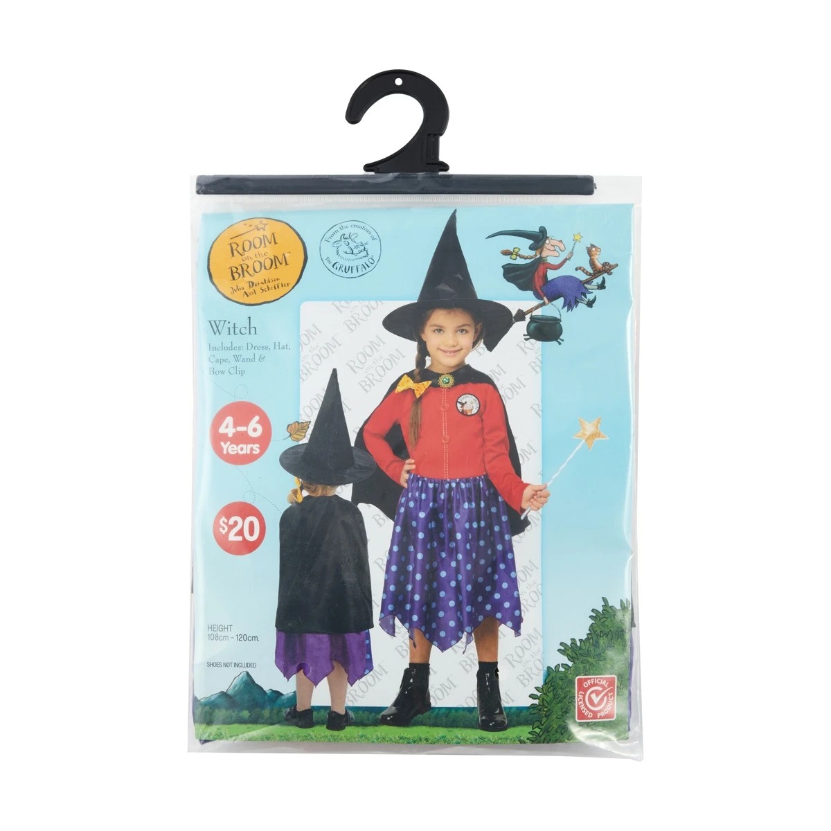 7 Room on the Broom by Julia Donaldson and Axel Scheffler: Witch Costume - Ages 4-6, 7 of 7