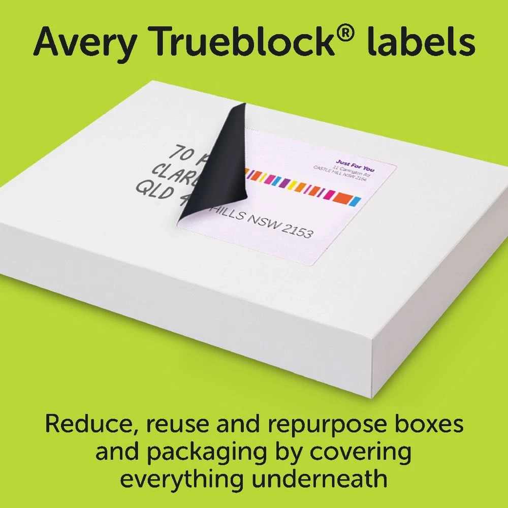 8 Avery 2UP Inkjet Laser Shipping Labels White 25 Sheets, 8 of 8