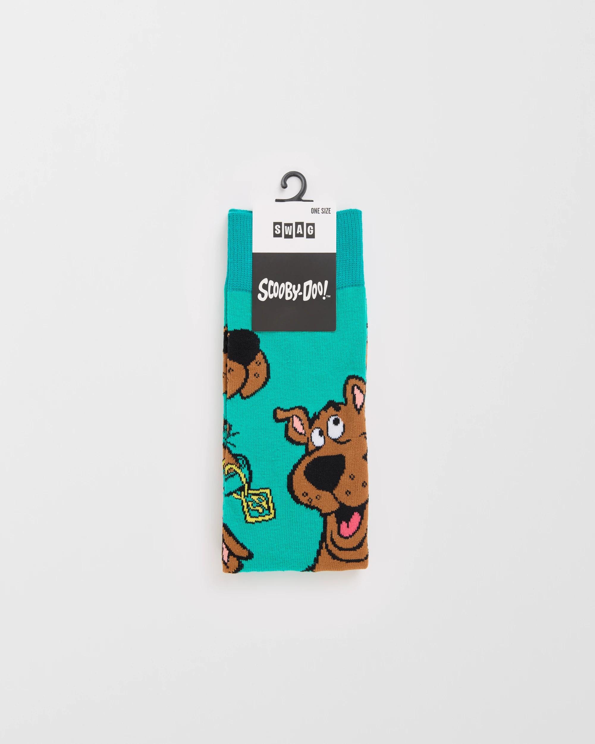 2 Swag Scooby Doo Crew Socks TEAL, 2 of 3