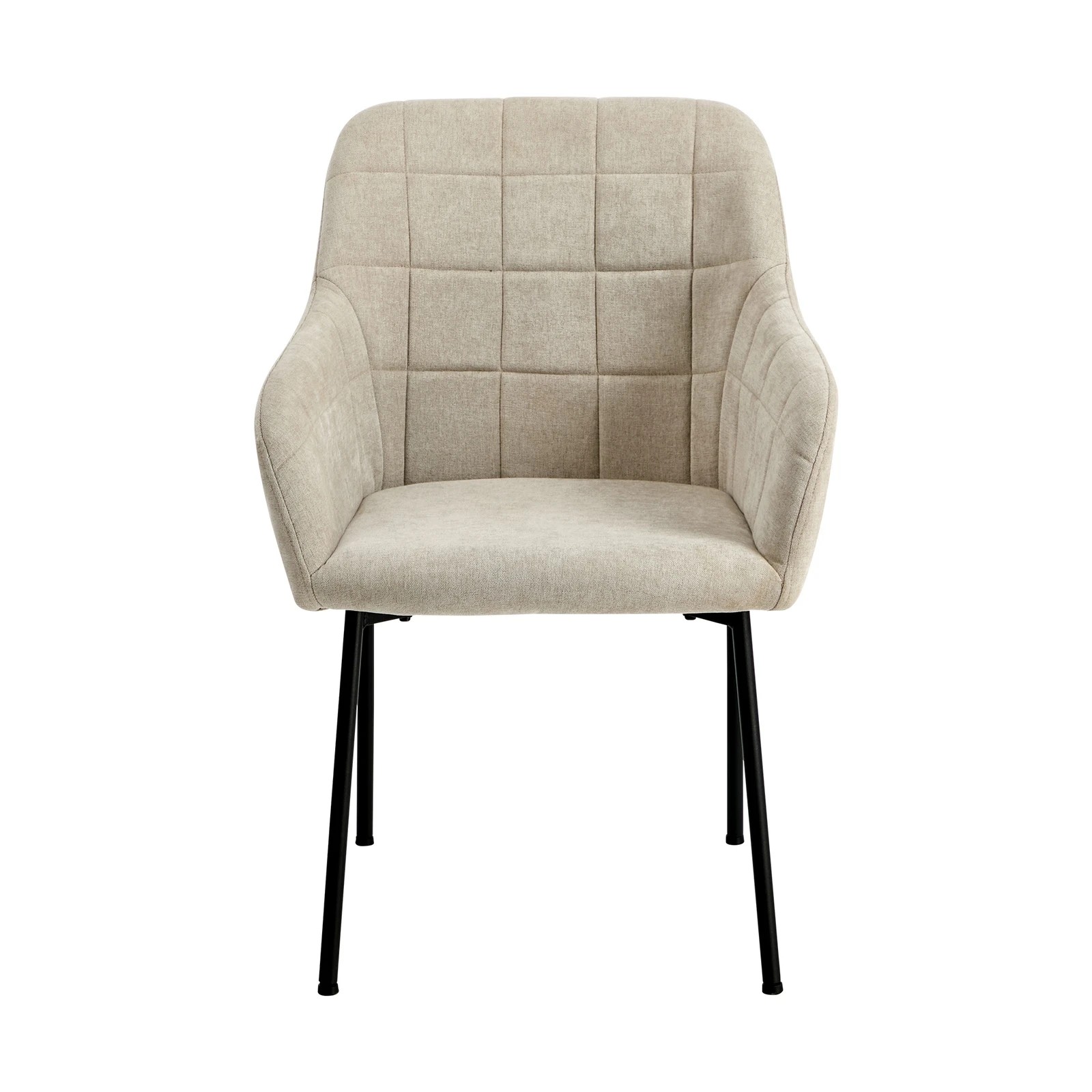 8 Oikiture 4x Dining Chairs Kitchen Accent Armchairs Linen Fabric - Beige, 8 of 10
