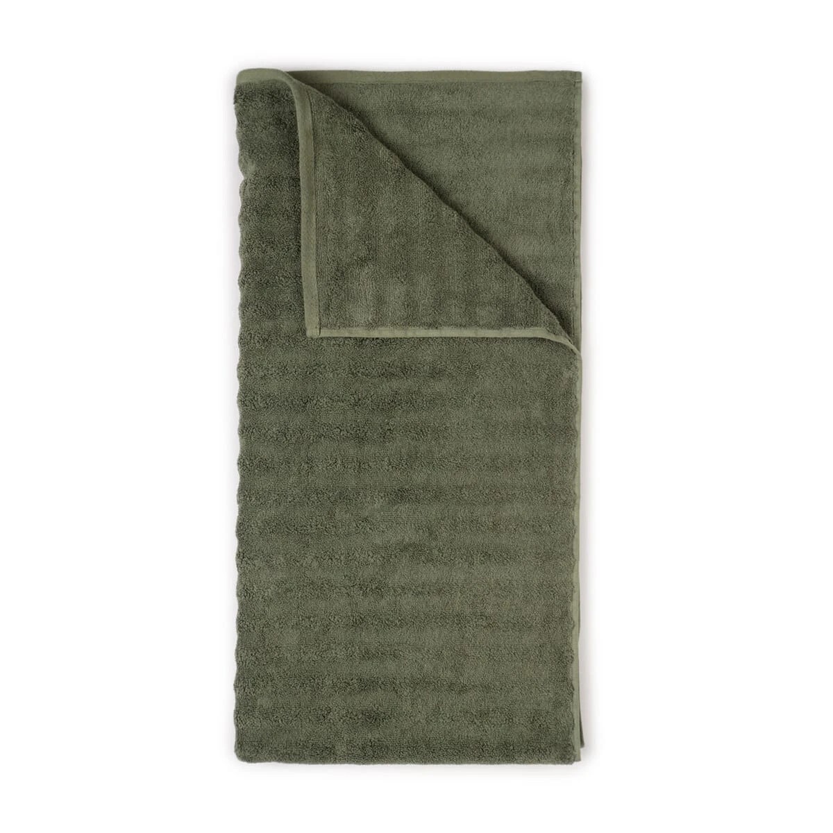1 Thick Ribbed Australian Cotton Bath Sheet - Forest Green, 1 of 5