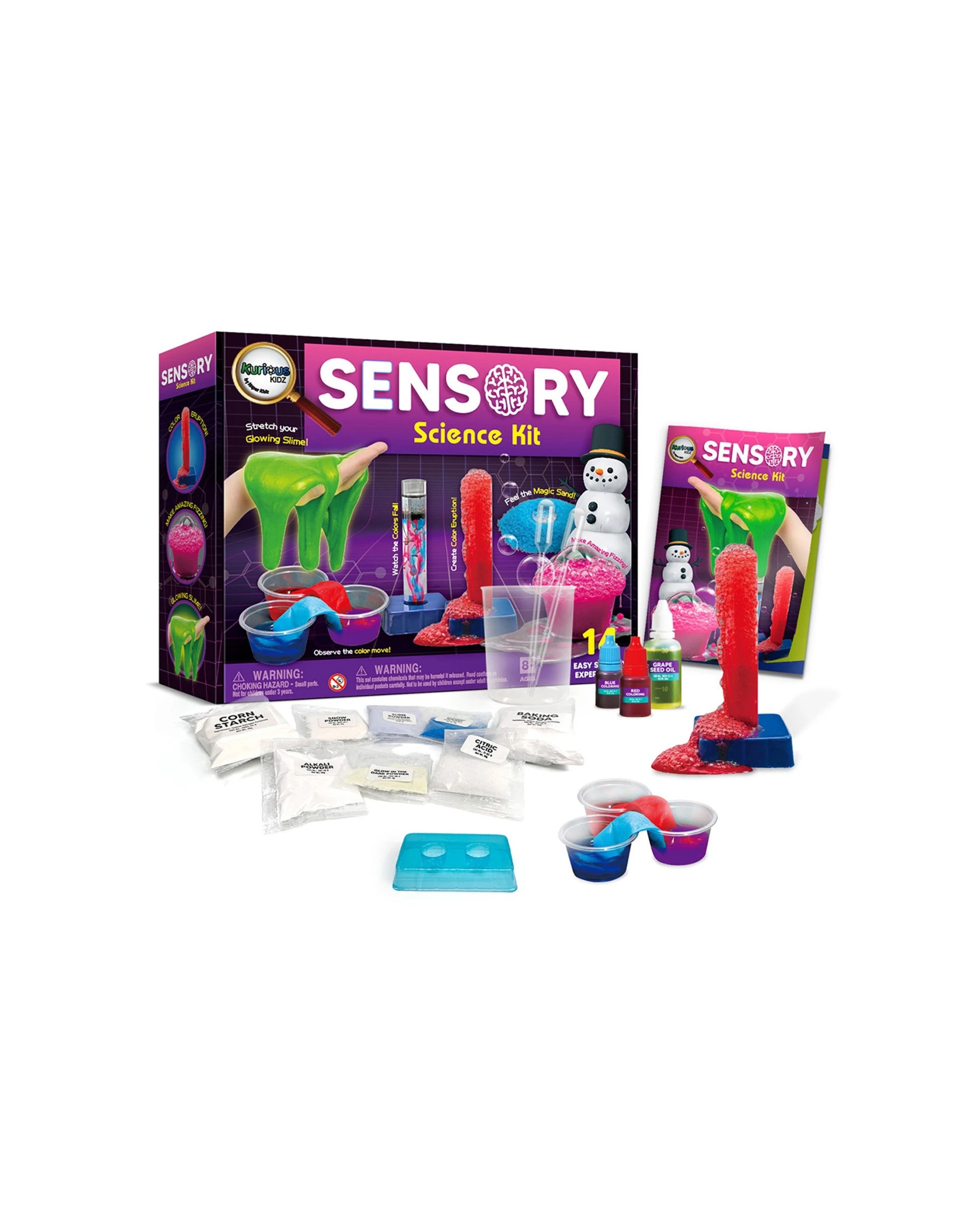 1 Kaper Kidz Sensory Science Kit 8 Years 15 Experiments STEM Educational Toy - Multi, 1 of 9