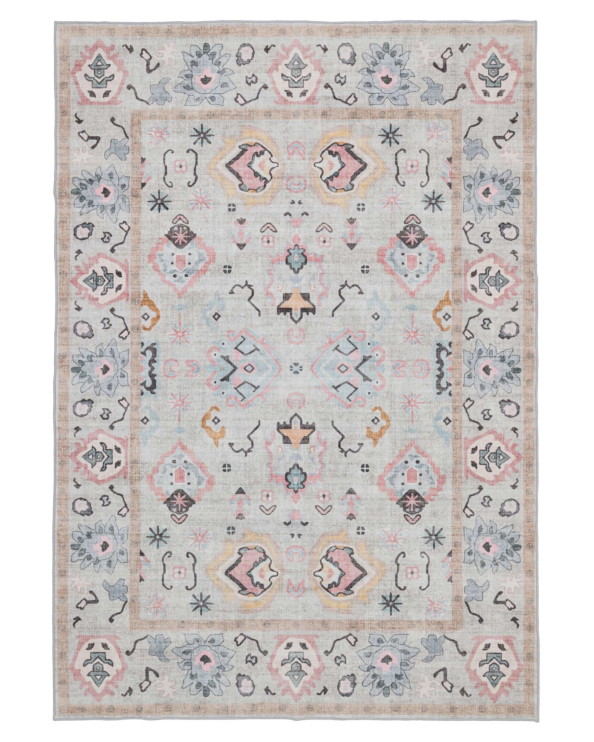 1 Loopsie Milolii Multi-Colour Washable Rug-400cm x 300cm - Grey, 1 of 8