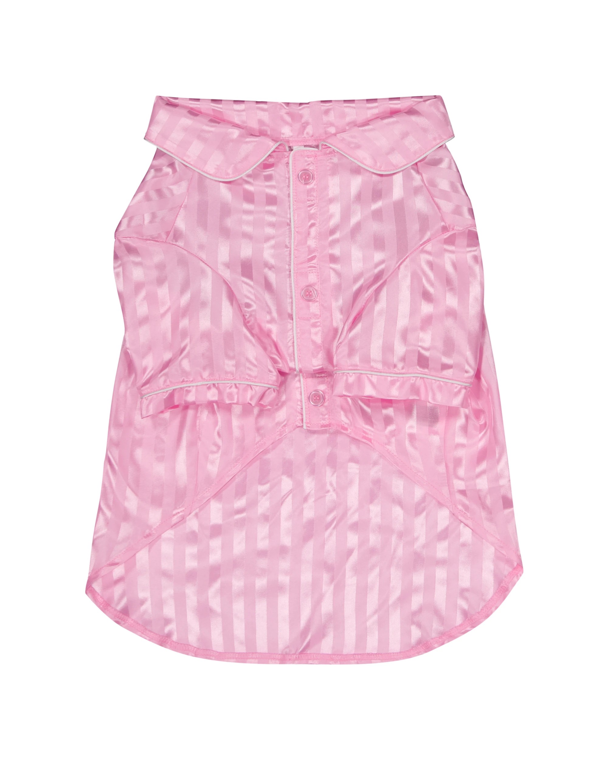 2 Pet Satin Stripe Pyjamas - Extra Large, Pink, 2 of 9