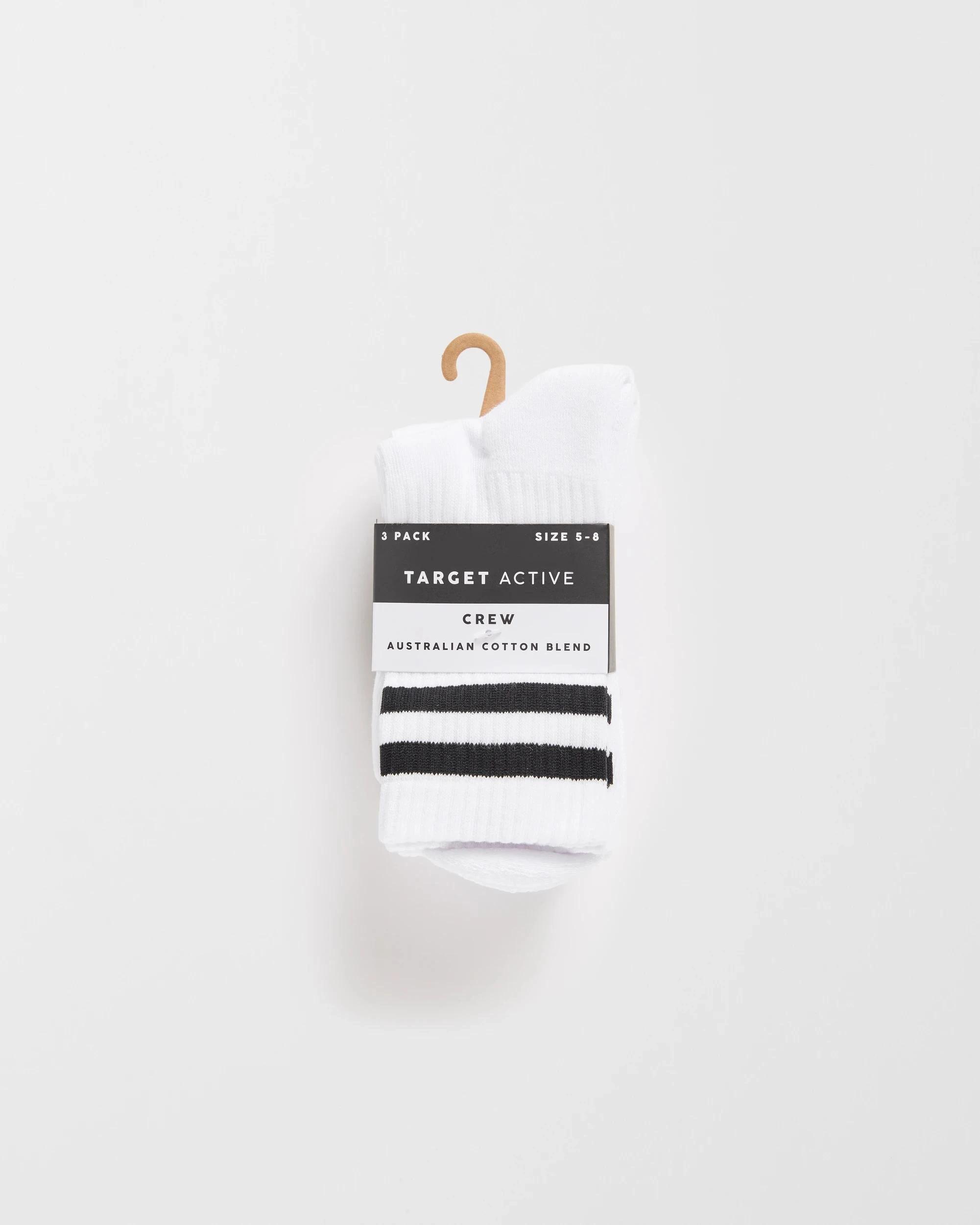 3 Target Woman Sport Crew Socks 3 Pack WHITE, 3 of 3