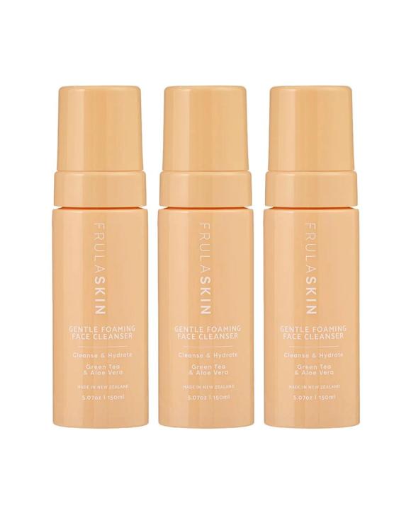 3 x Frula Skin Gentle Foaming Face Cleanser with Green Tea & Aloe Vera 150mL