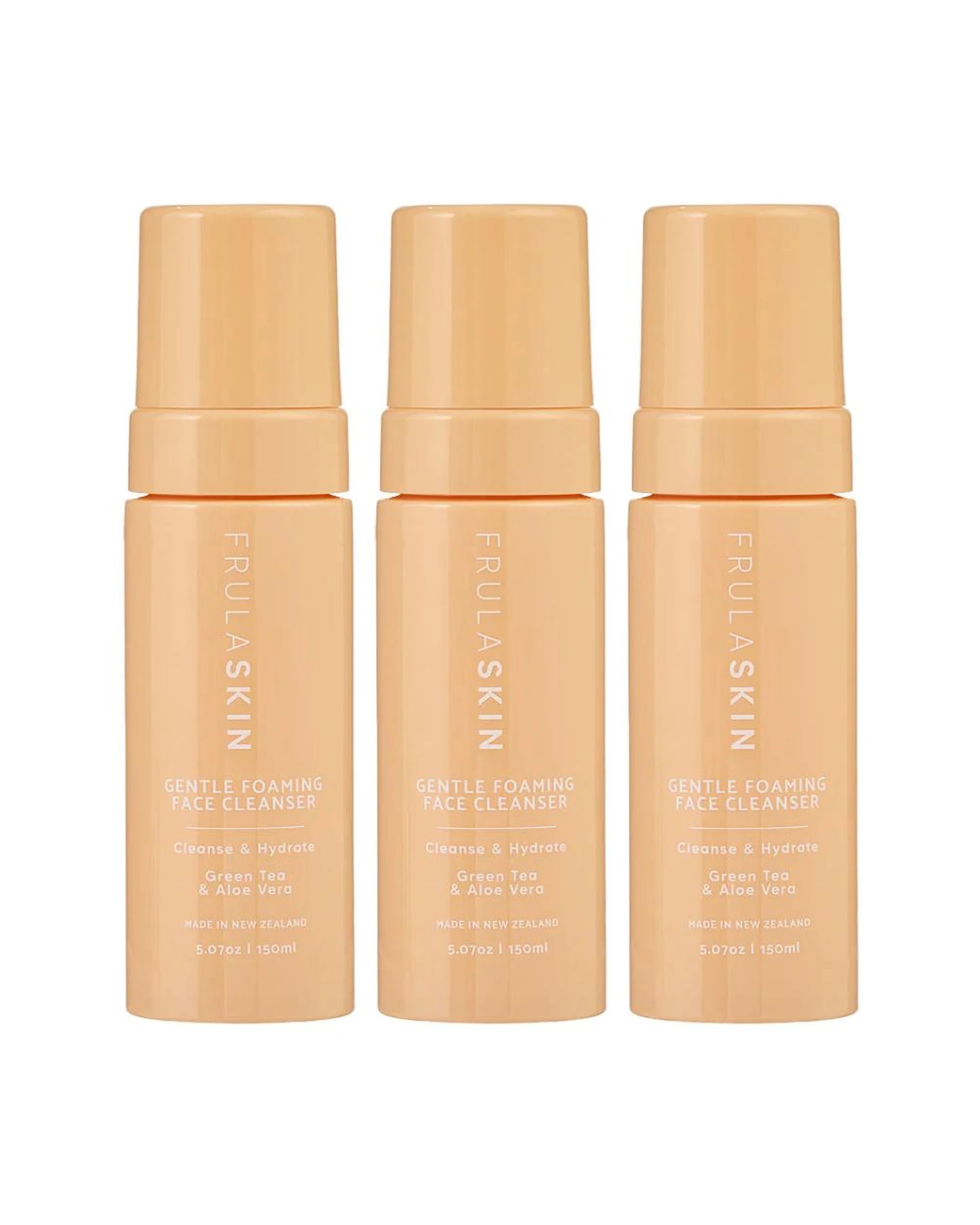 1 3 x Frula Skin Gentle Foaming Face Cleanser with Green Tea & Aloe Vera 150mL, 1 of 2