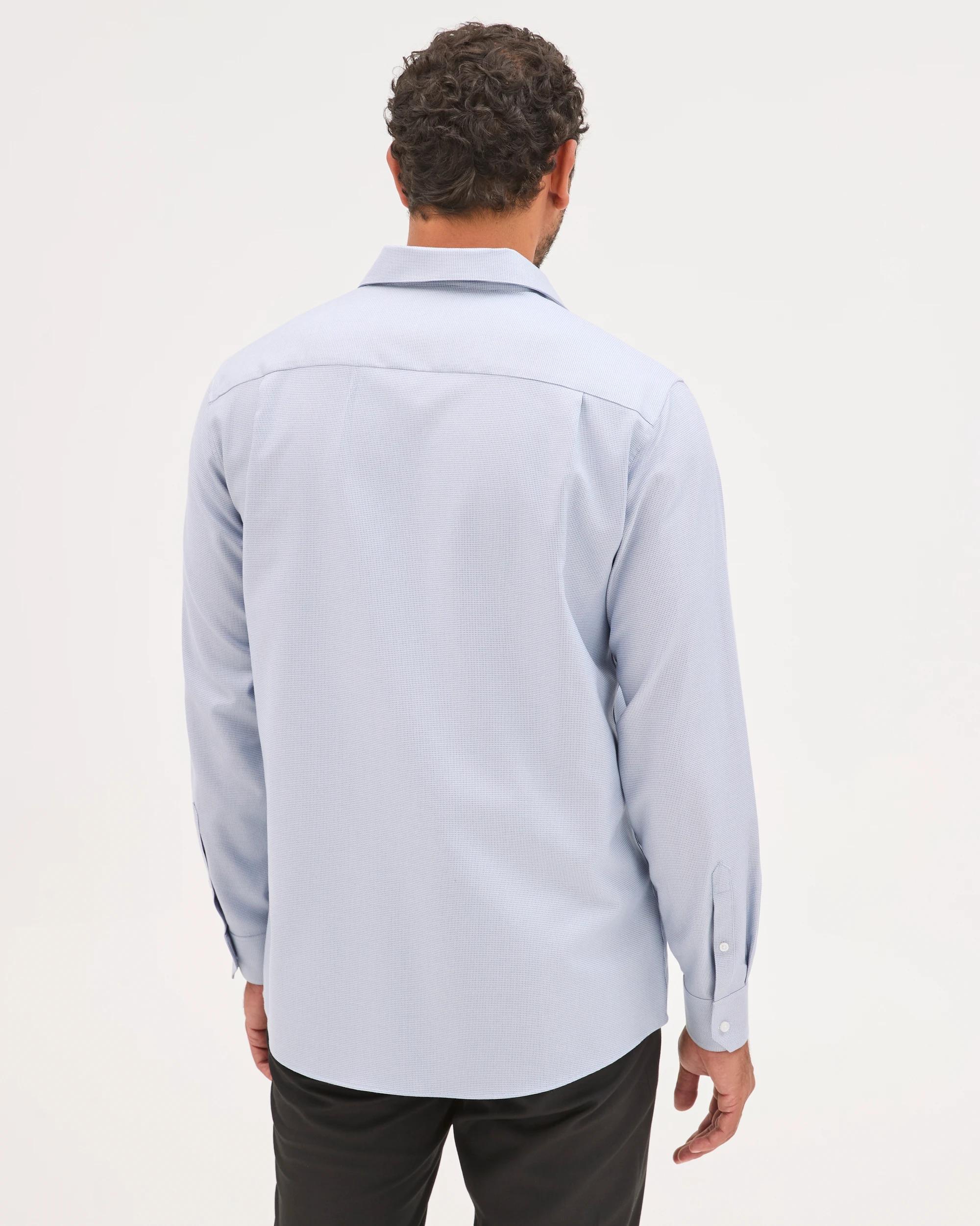 7 Preview Australian Cotton Micro Geo Print Shirt BLUE, 7 of 7