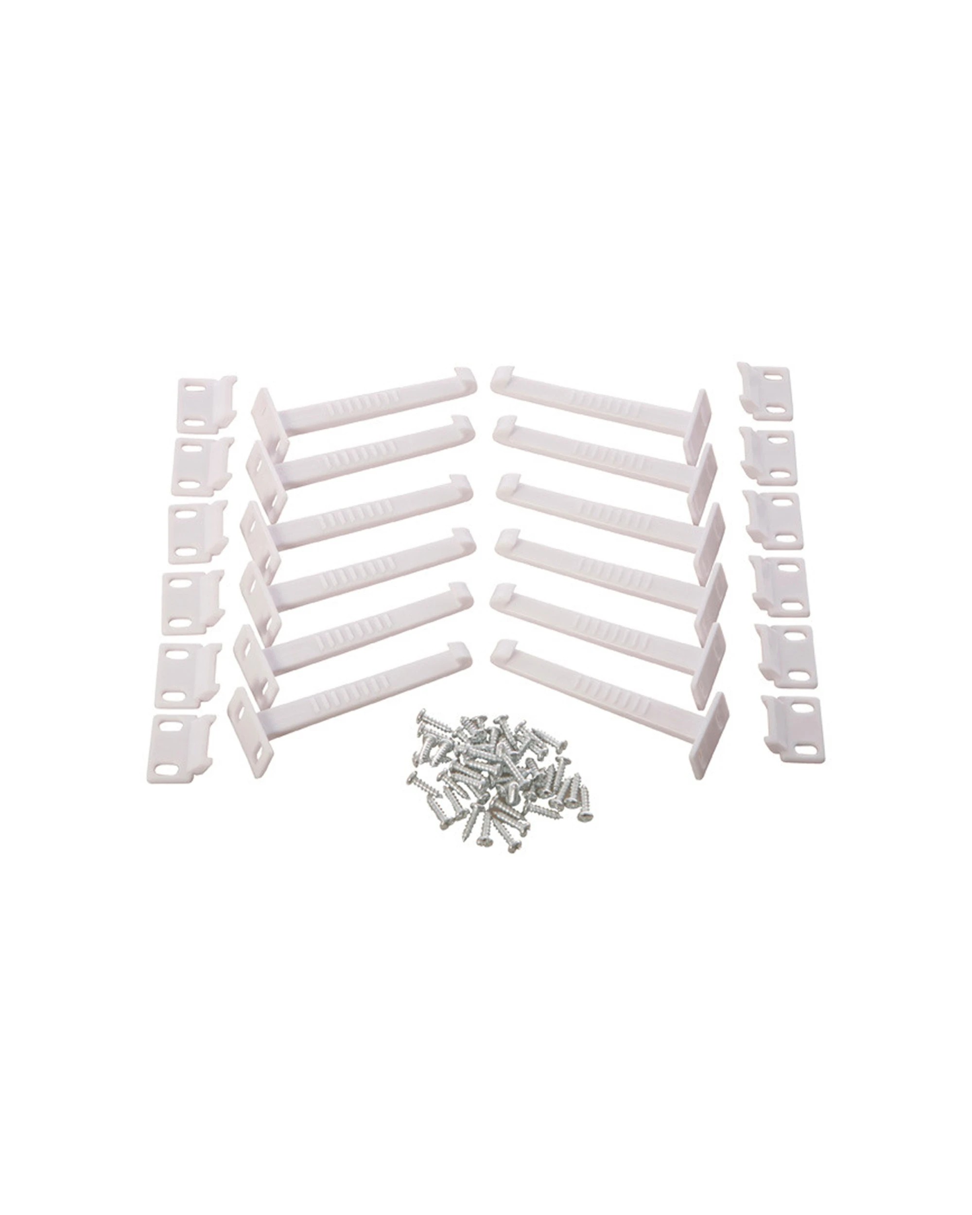 1 12pc Dreambaby Self-locking Cabinet Drawer Baby Children Safety Catches - White, 1 of 2