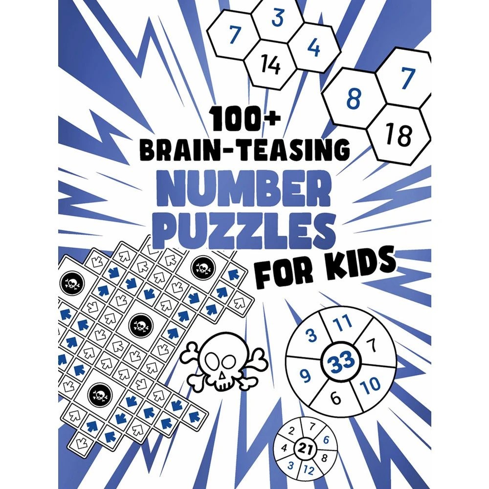 1 Brain-Busting Number Puzzles for Kids Blue, 1 of 1