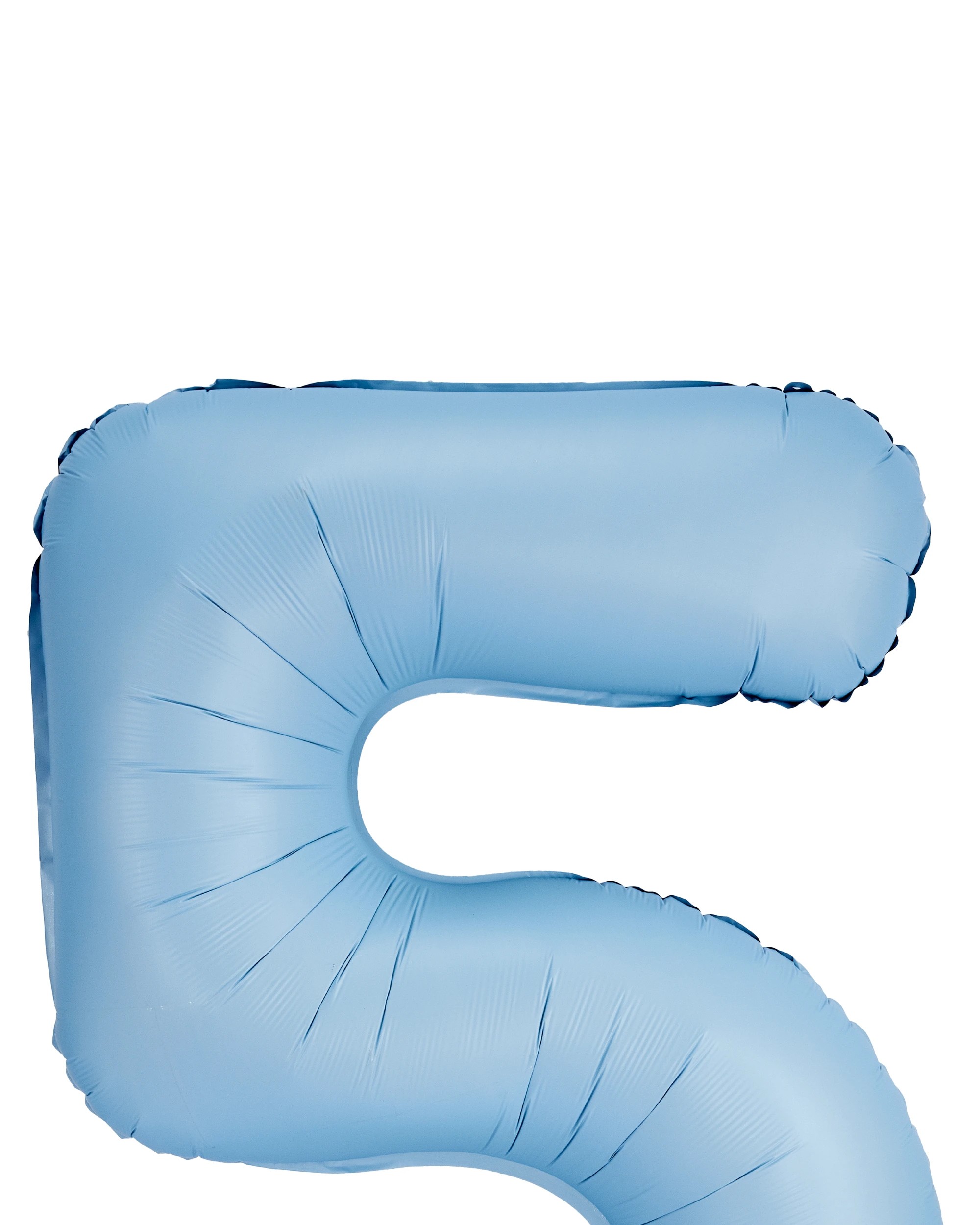 2 Giant Matte Blue Number 5 Foil Balloon, 2 of 5