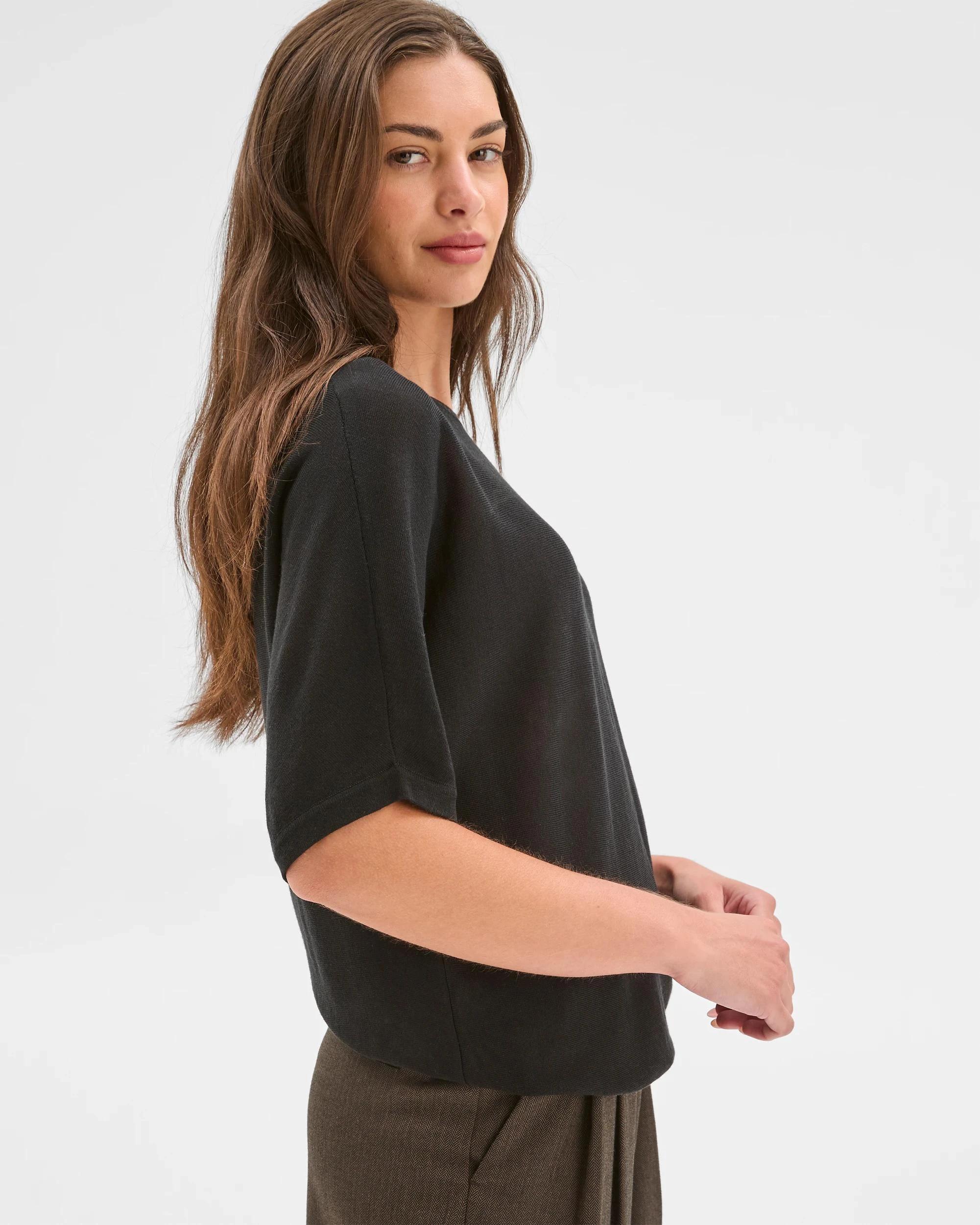 4 Target Petites Petites Merino Wool Blend Short Sleeve T-Shirt BLACK, 4 of 6