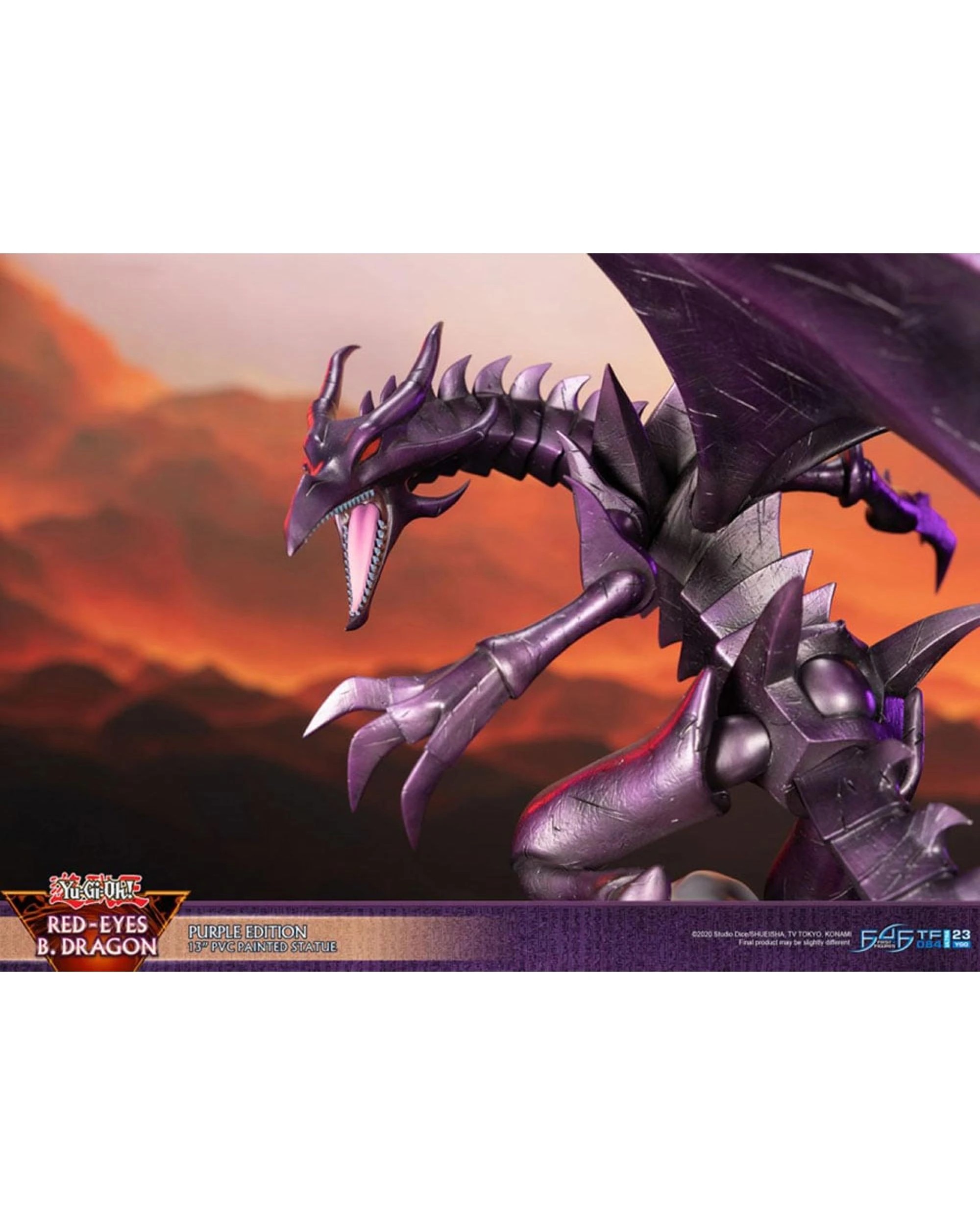 8 YU-GI-OH Red Eyes Black Dragon Purple Edition PVC Statue, 8 of 9