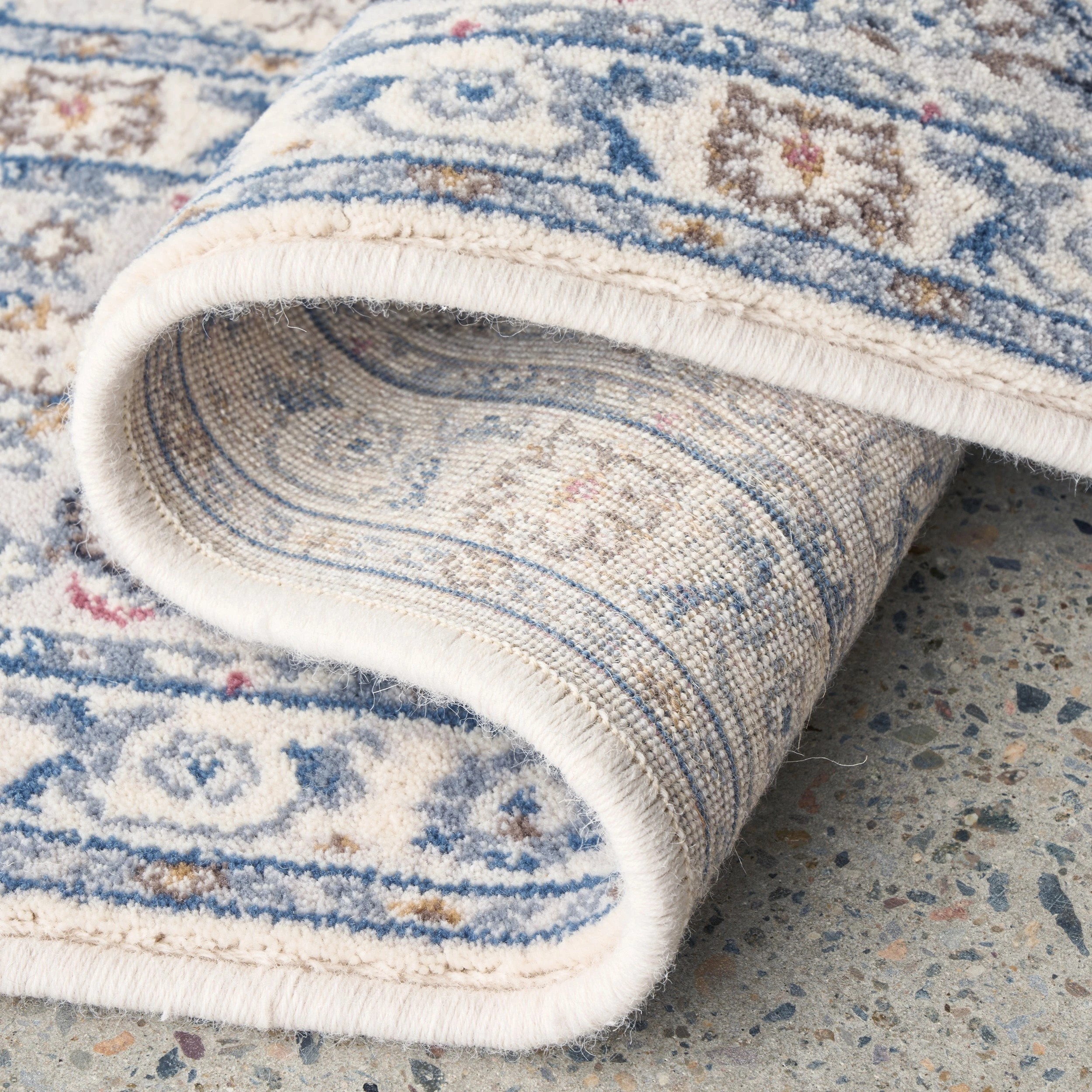 6 Common Ground Rugs Tempo Kashan 230x160cm - Medium NZ Wool Rug - White, 6 of 6