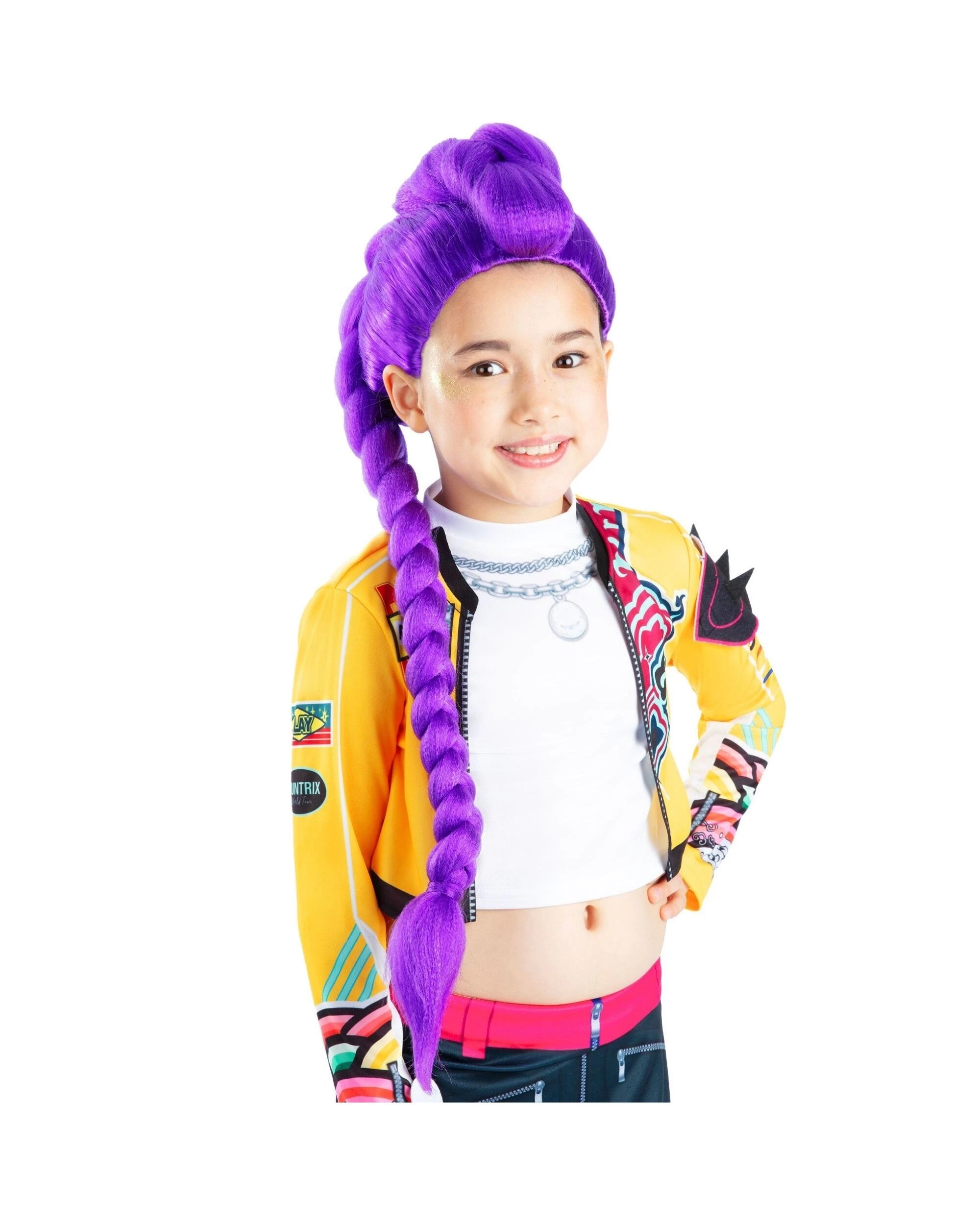 1 Rubies Kids K Pop Demon Hunters Rumi Wig - One Size - Purple, 1 of 5