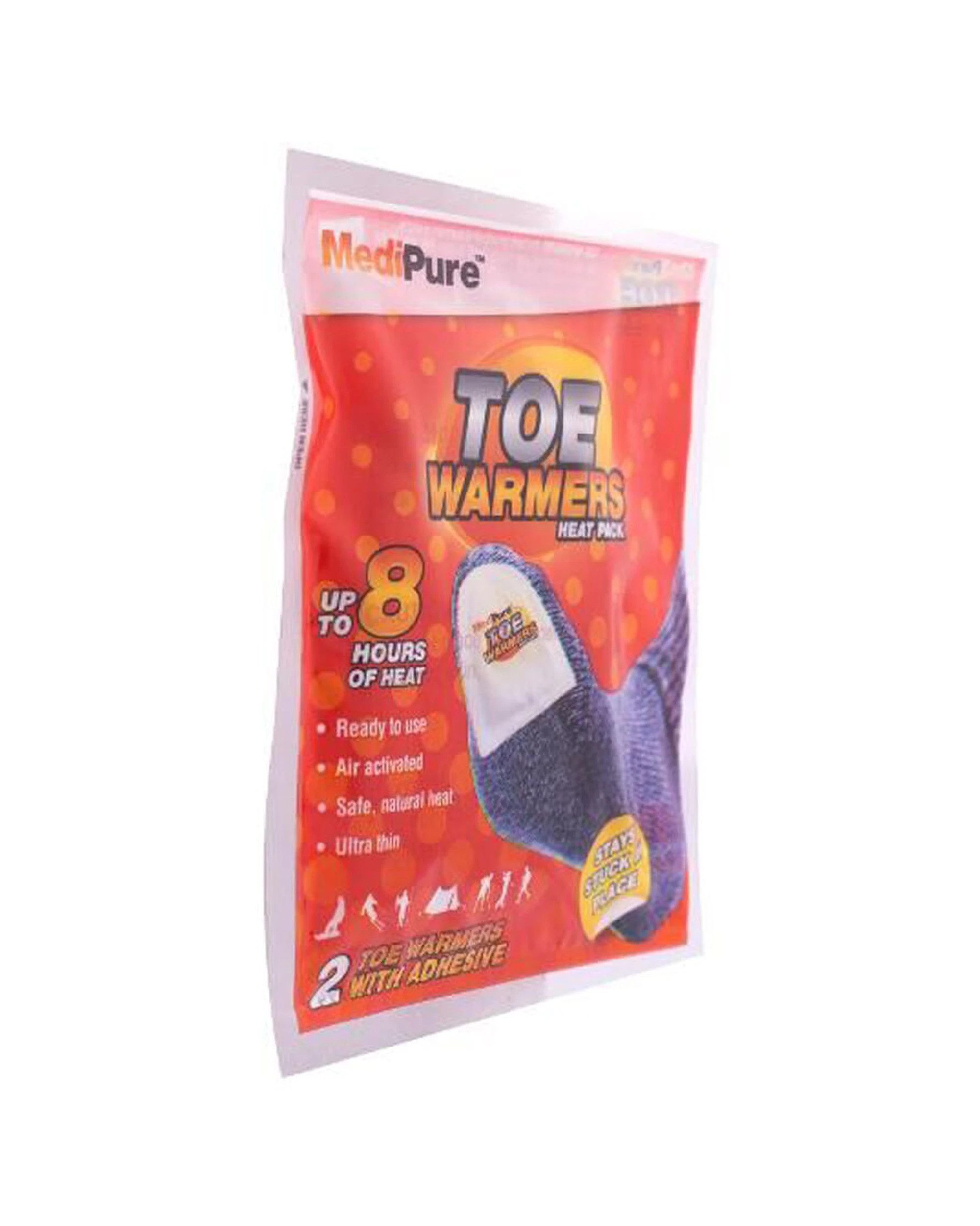 3 Medipure 24x 2pc Ultra Thin Toe Warmers Heat Pack Up To 8hrs Air Activated With Adhesive - Multi, 3 of 6