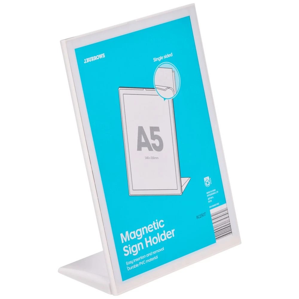 1 J.Burrows L Shape Sign Holder A5, 1 of 3