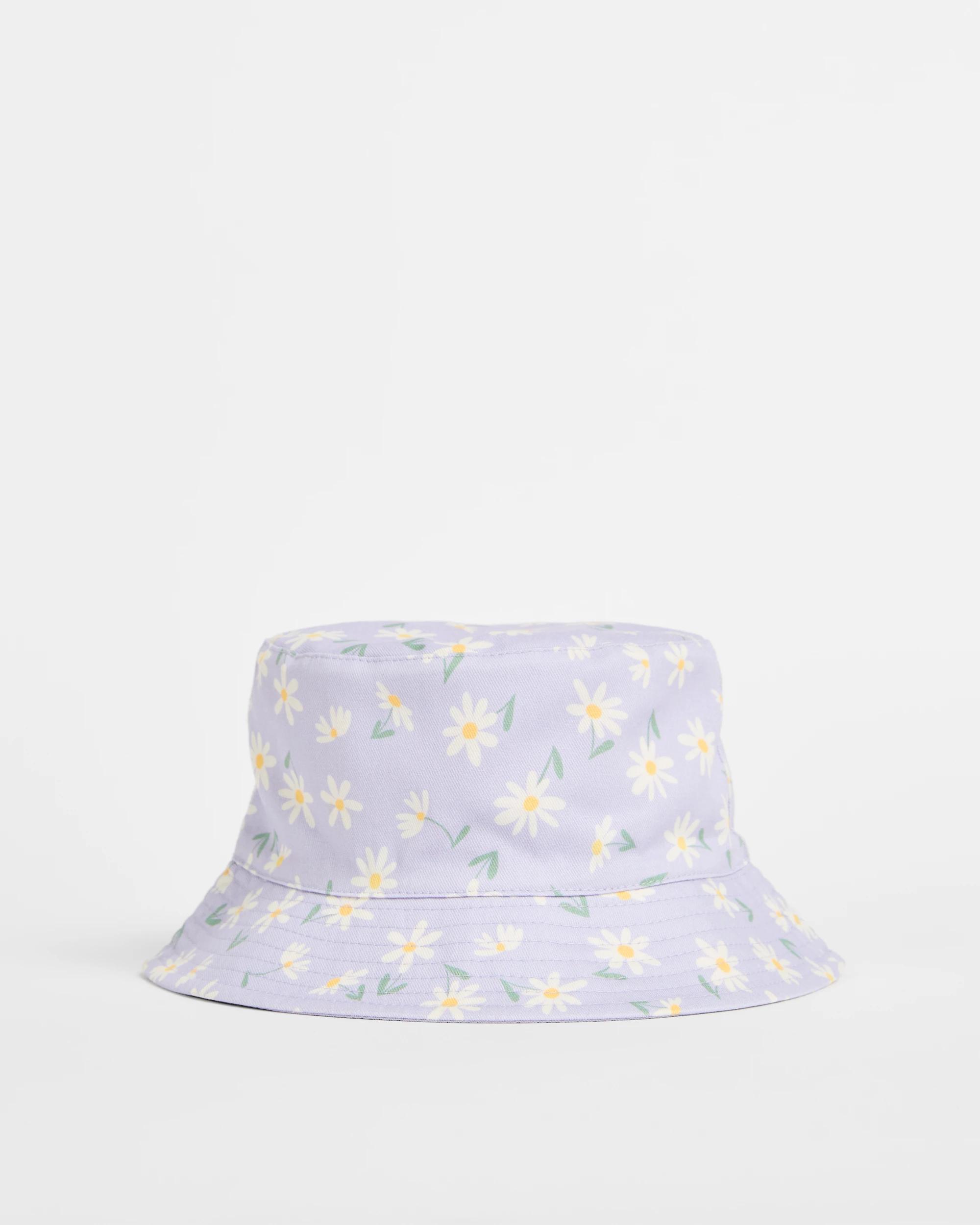 1 Target Kids Reversible Bucket Hat LILAC DITSY DAISY, 1 of 2