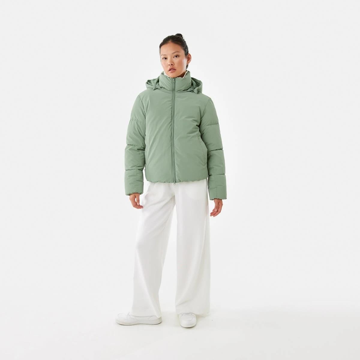 3 Active Womens Mid Length Puffer Jacket Sumer Sage, 3 of 8