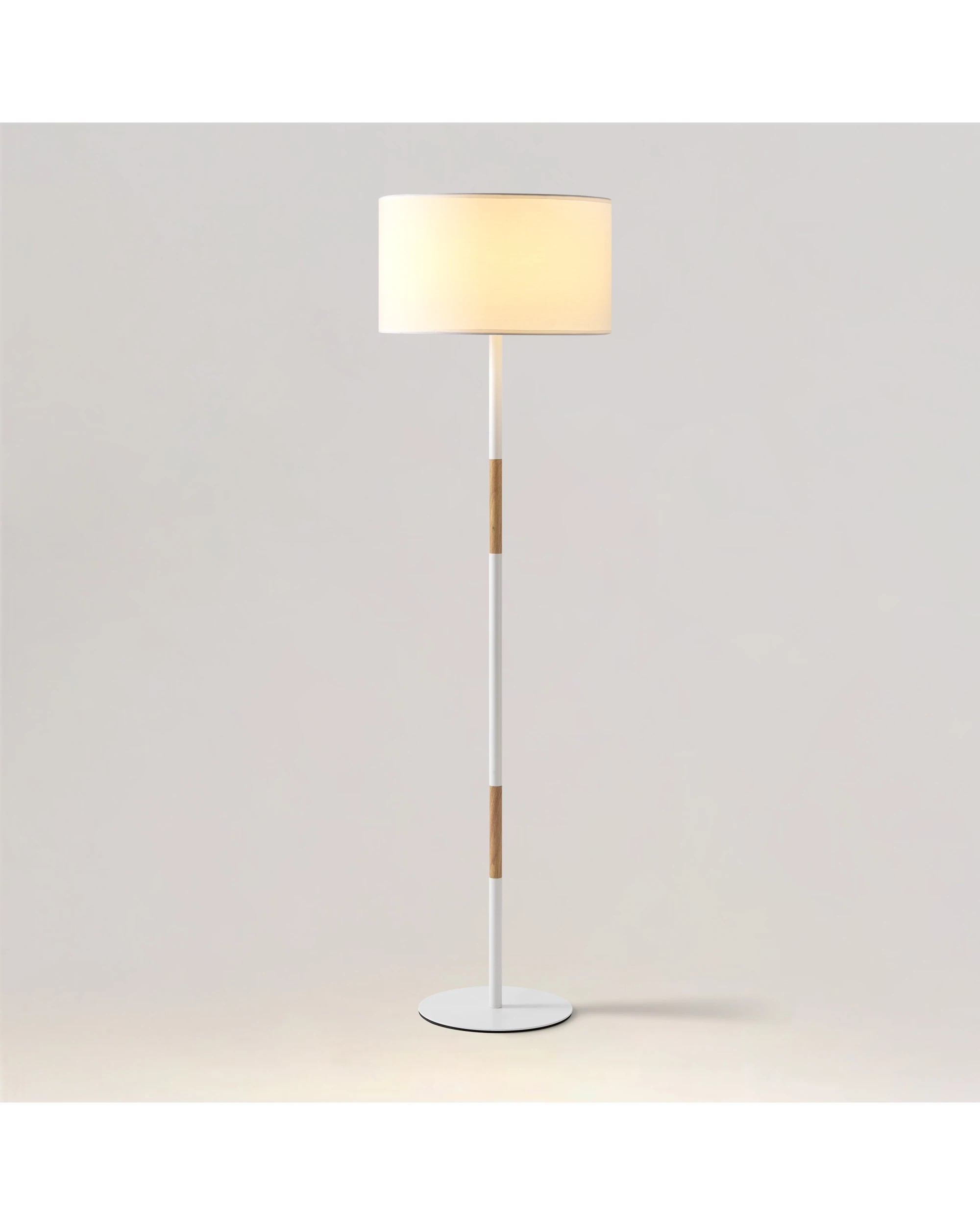 2 Sherwood Maddison Wood Accent Floor Lamp - White, 2 of 7